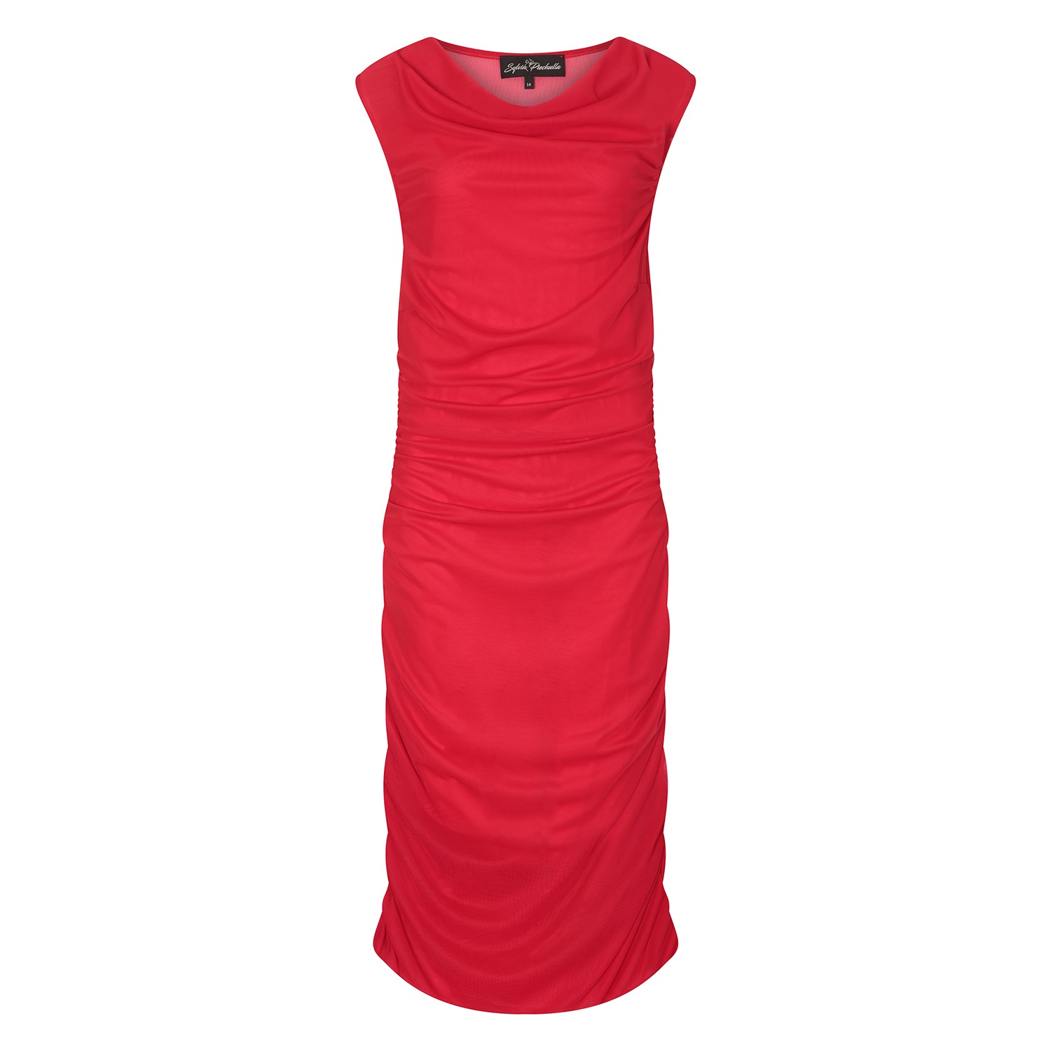 Women’s Boudicca Summer Red Ruched Bodycon Dress Large Sylvia Piechulla