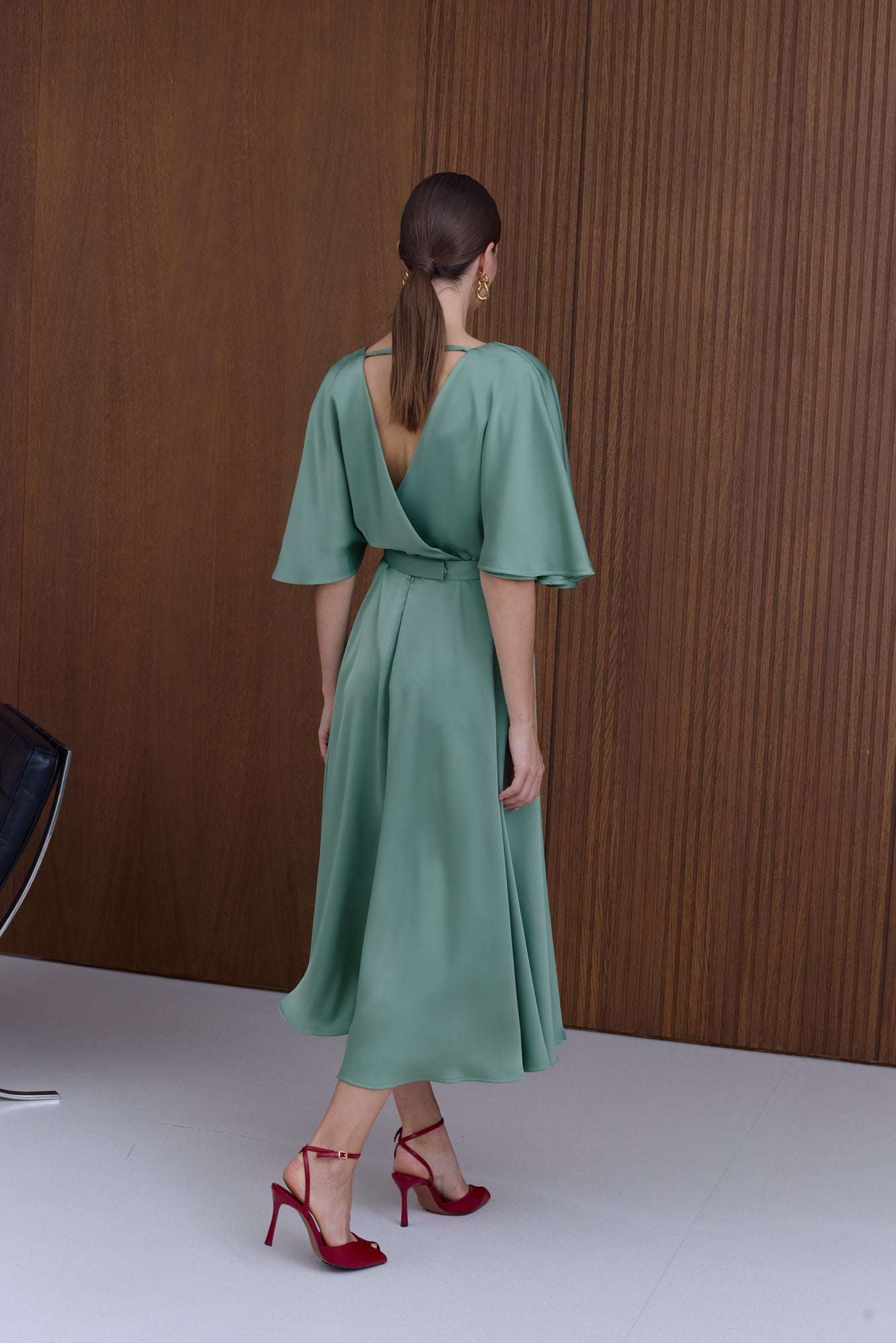 sage cocktail dress Sophie Green Floral Mini  Ella Lisqu Sonya Sage Midi Cocktail Dress