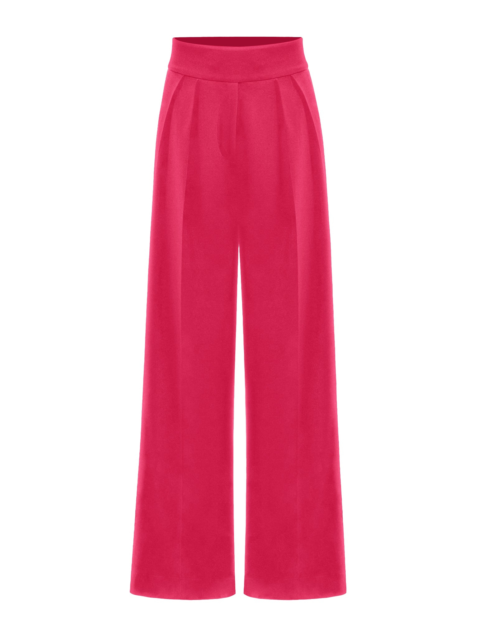 Tia Dorraine Women's Pink / Purple High-waist Wide-leg Trousers - Hot Pink In Pink/purple