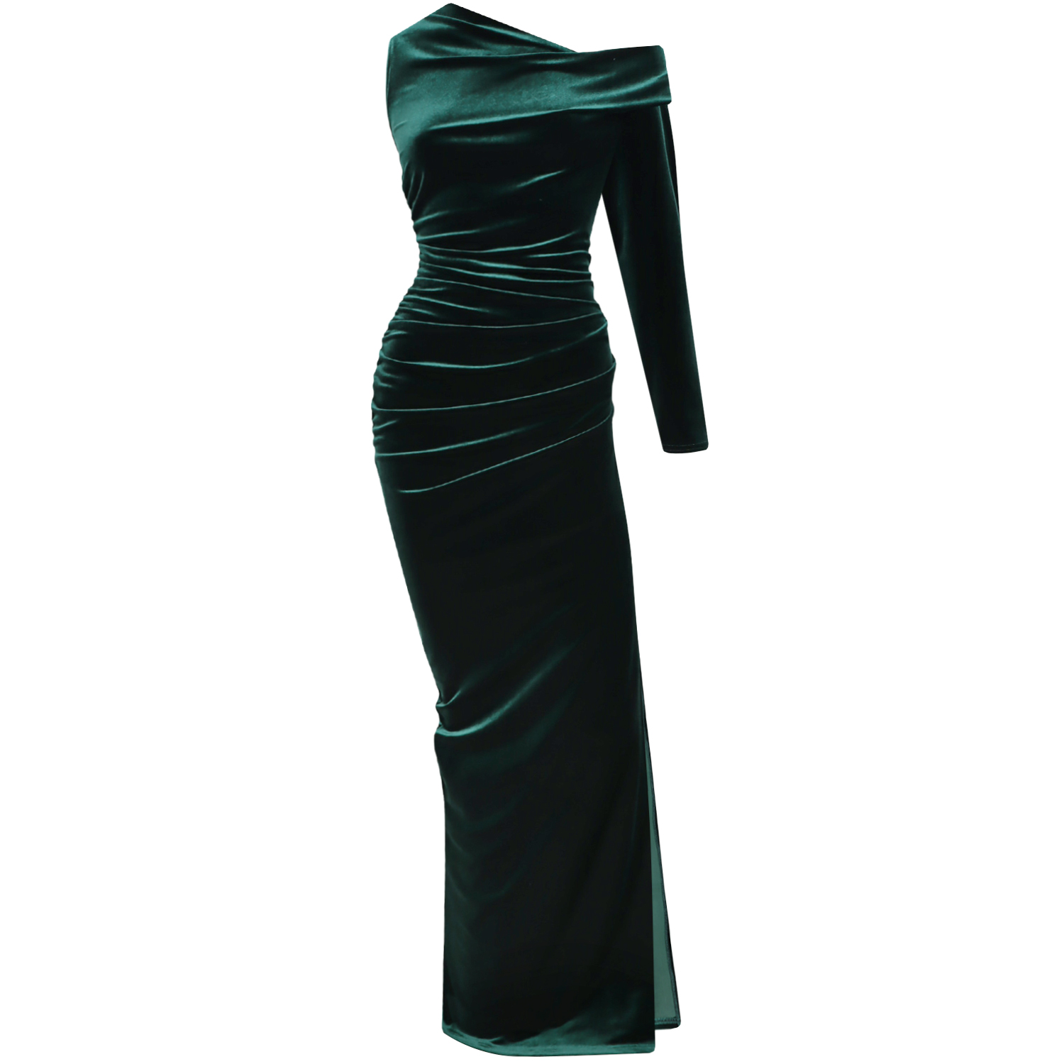 slim fit dress slacks Elizabeth K GL3637 - Long Organza, Velvet Ballgown Dress main image 0
