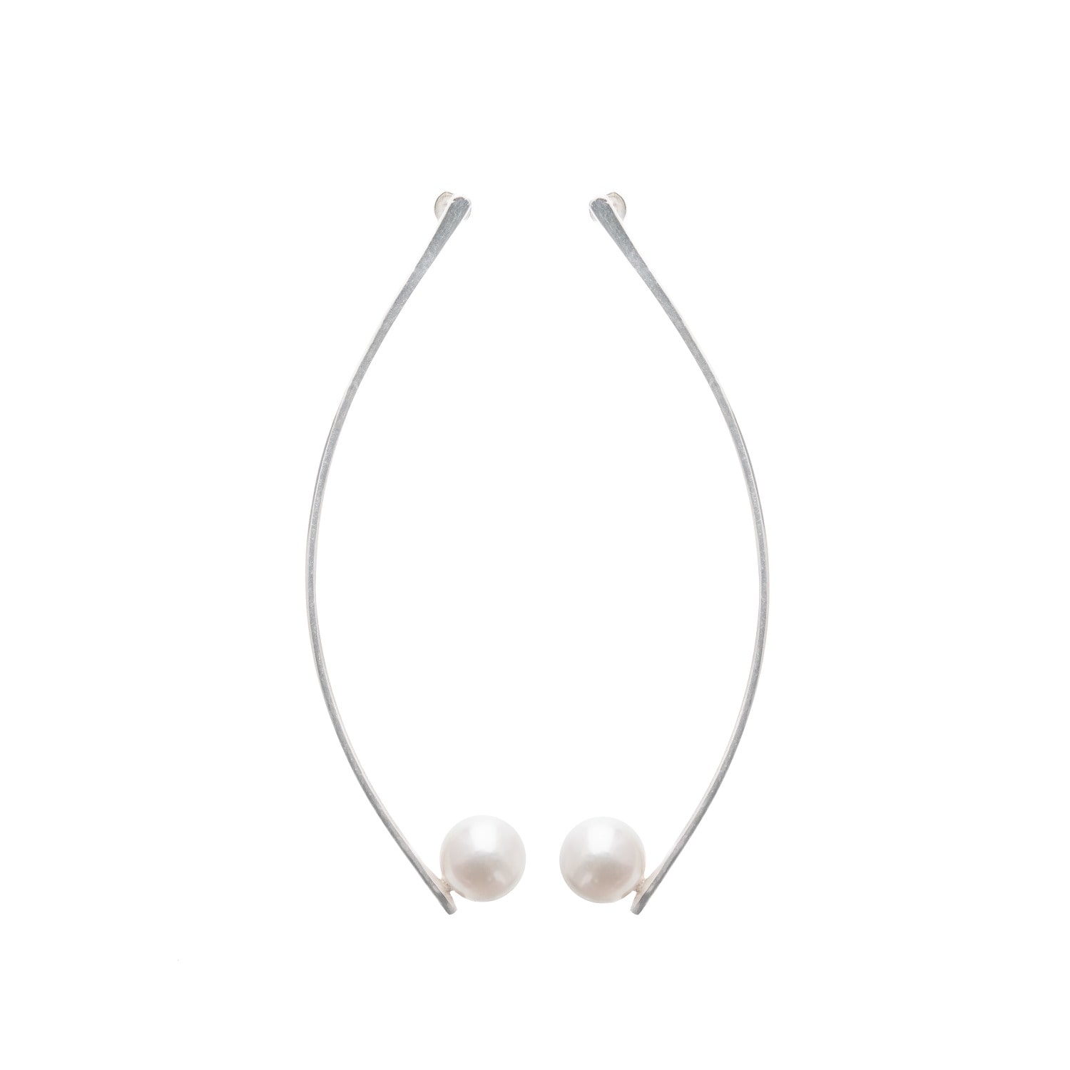 Silver Moon Women's Silver / White Sterling Silver Earrings – Moon Drop In Multi