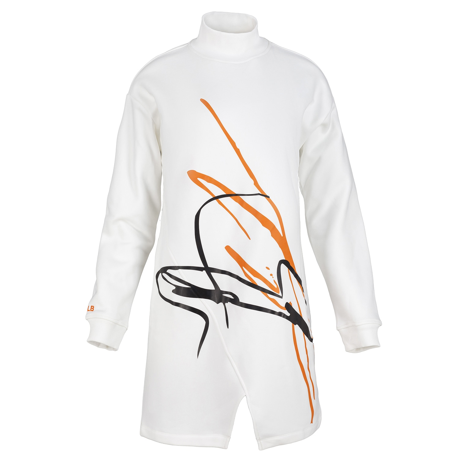 Foxylab New York Women's White Unisex Elongated Fleece Pullover Dress Awaken In White