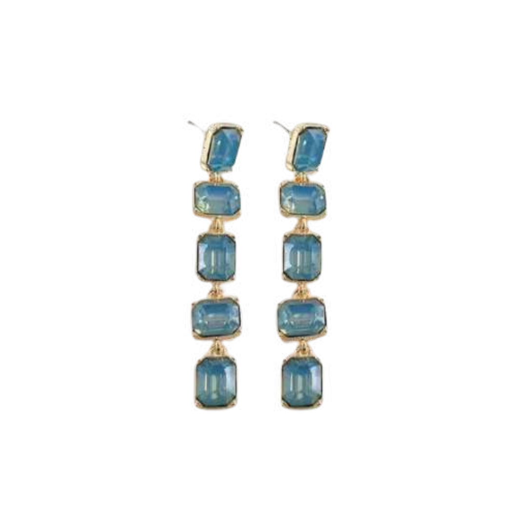 Macrae & Co Women's Blue Alice Drop Earring - Aqua In Blue