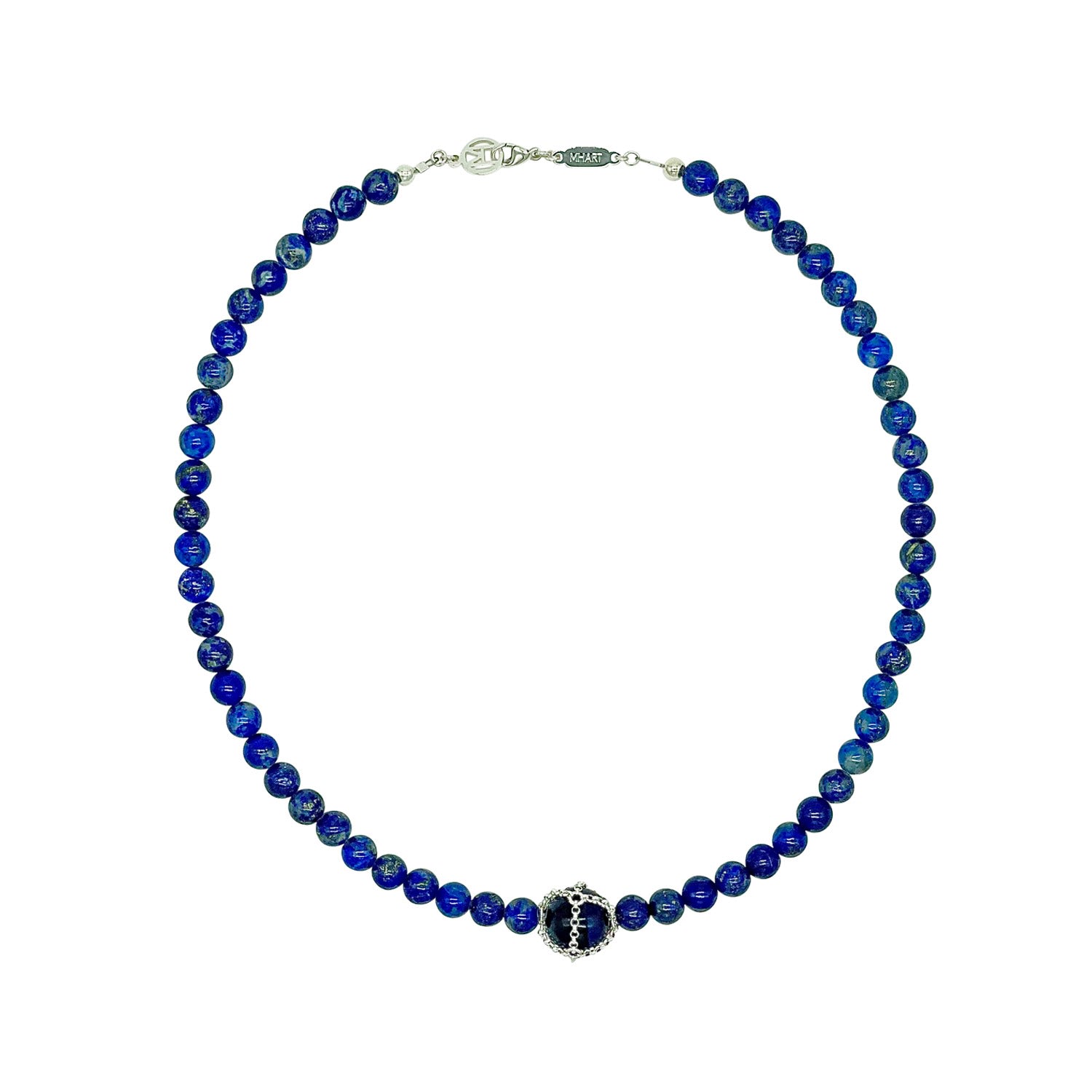 Mhart Women's Blue Lapis + Tigers Eye Choker