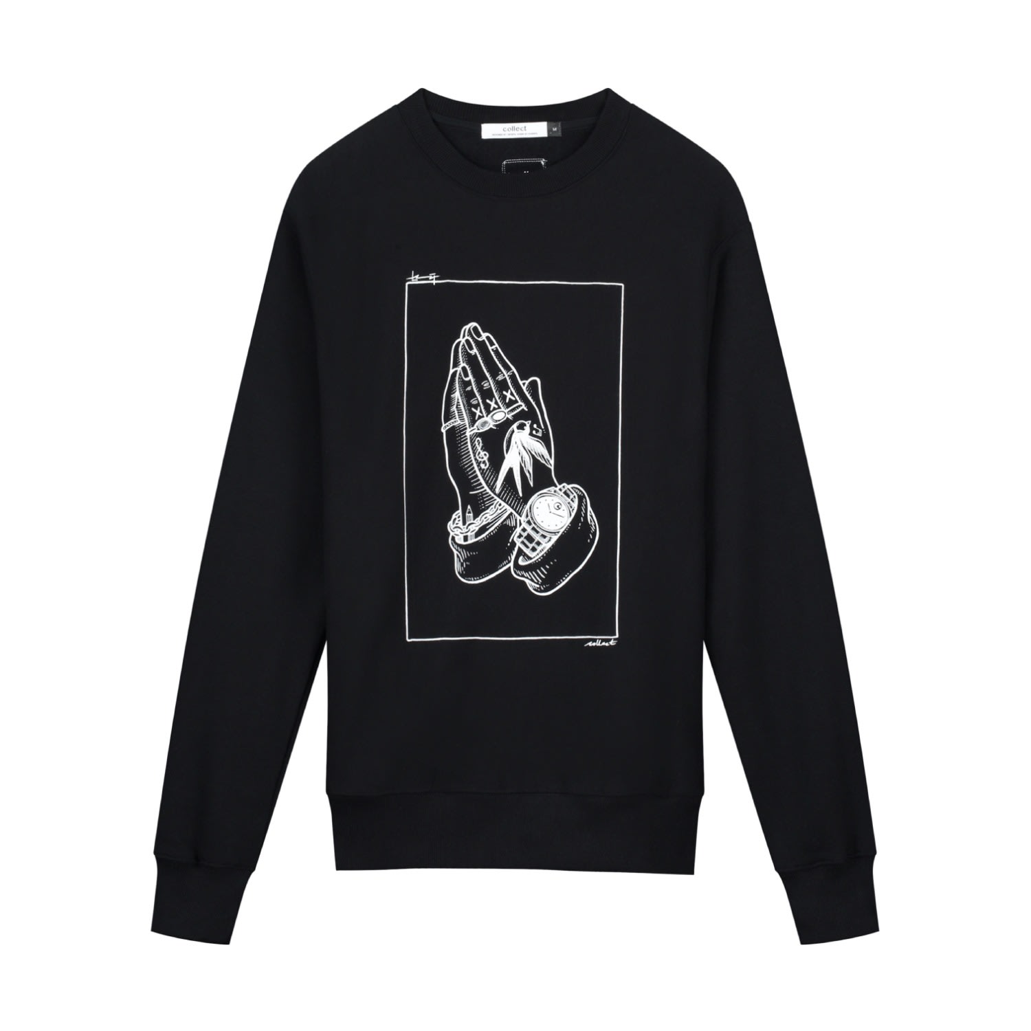 Collect The Label Pray Sweater Black In Black