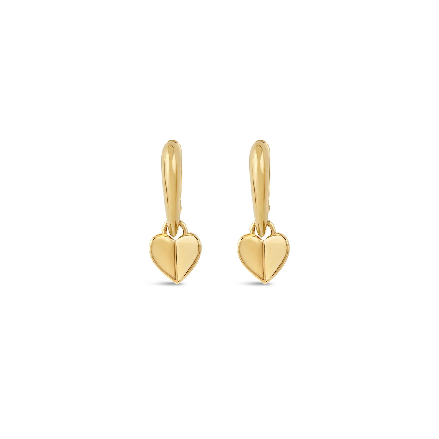 Dinny Hall Folded Heart Drop Earrings In Gold