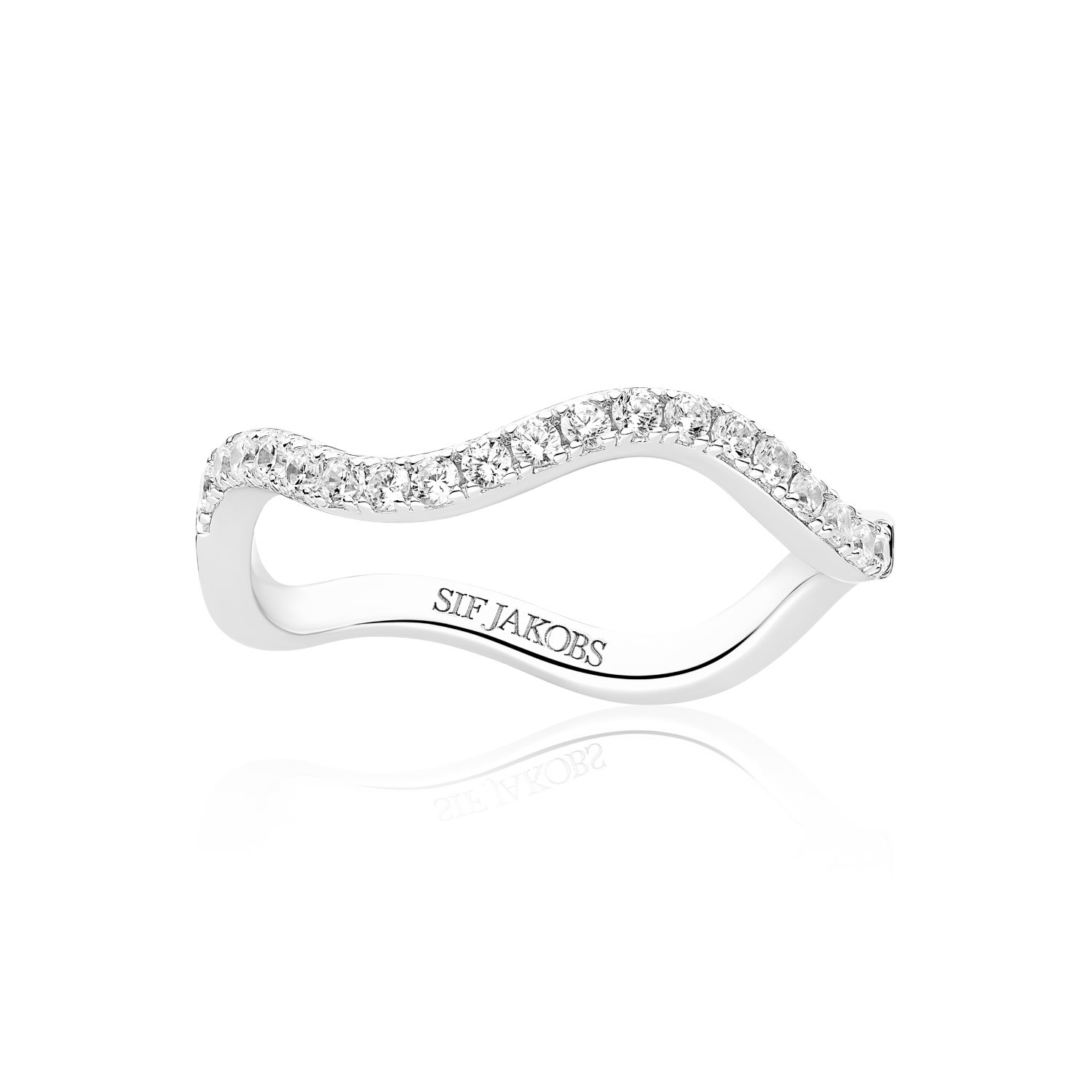 Sif Jakobs Jewellery Women's Silver / White Ring Ellera Waves - Silver - White