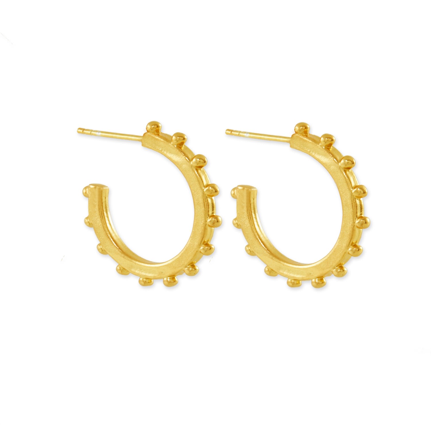 Ottoman Hands Women's Gold Aida Hoop Earrings