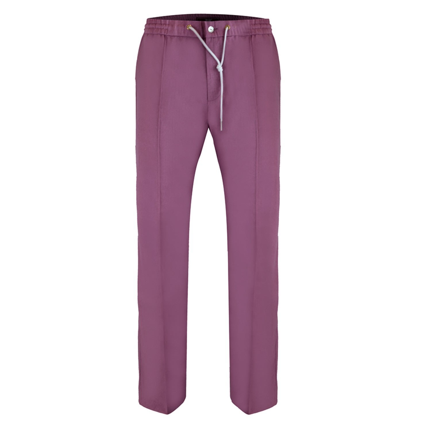 Men’s Pink / Purple Kingston Linen Blend Trousers - Rouge Pink XXL David Wej