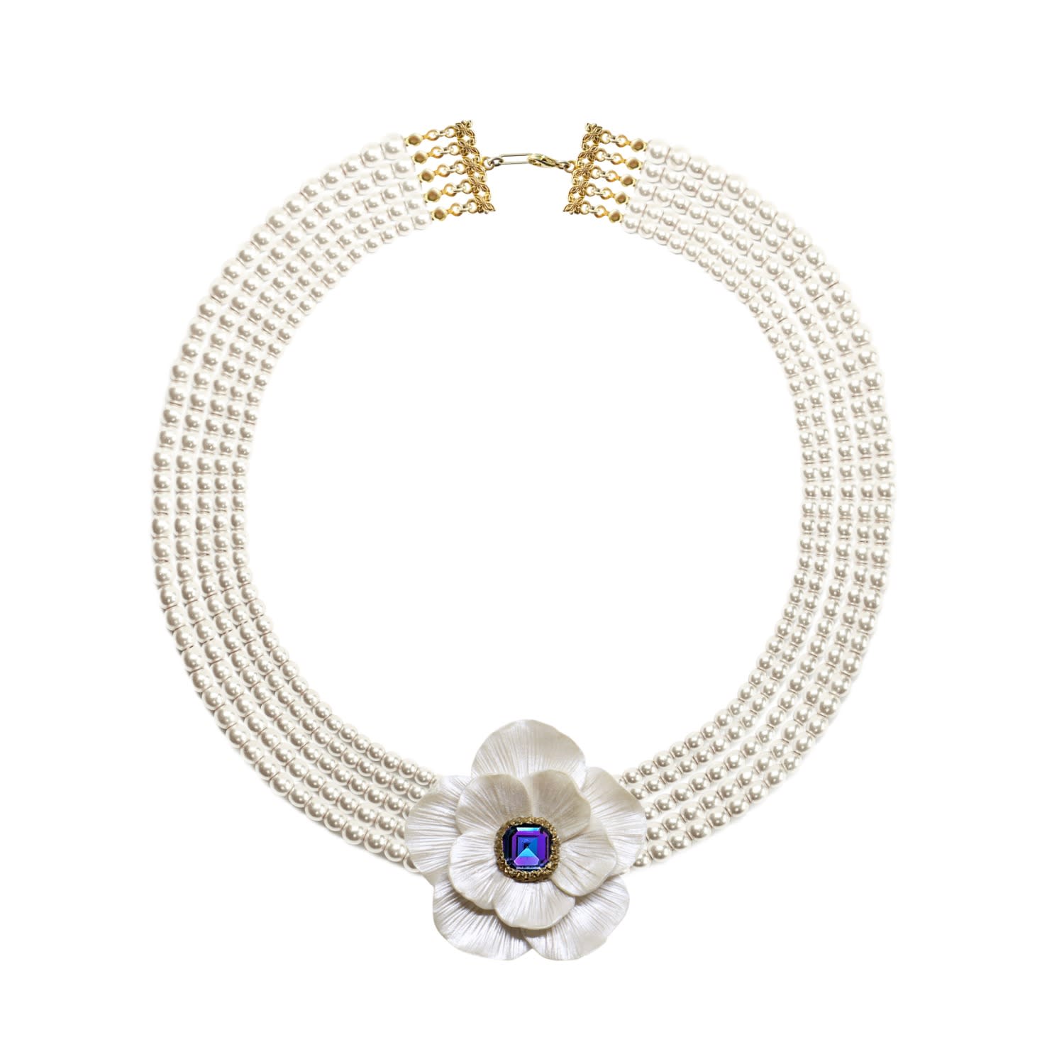Women’s Gold / White Fairytale Maxi Choker - Galaxy | Alegoria Jewellery
