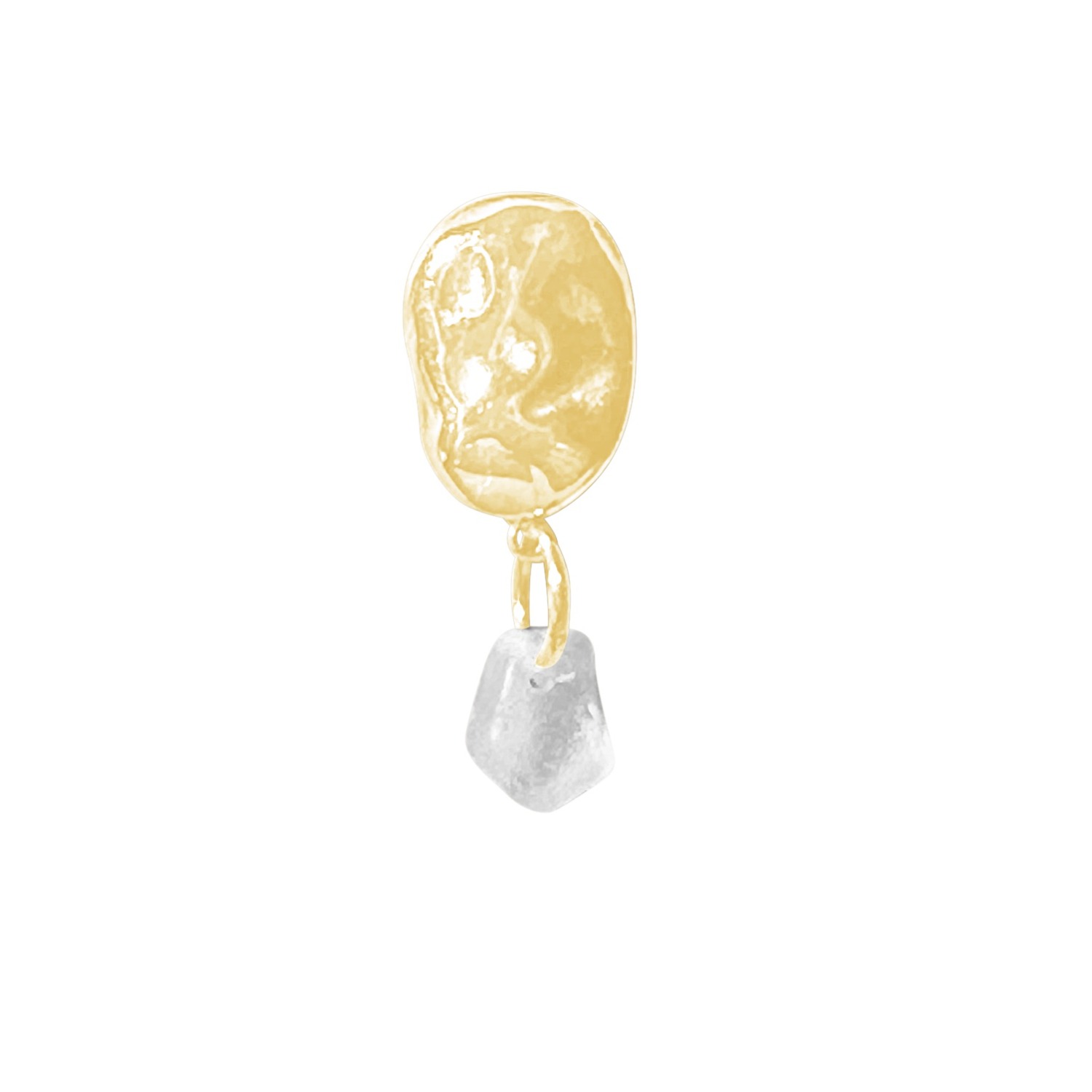 Glasstyk I/s Women's Rocky Earring White Sea Glass