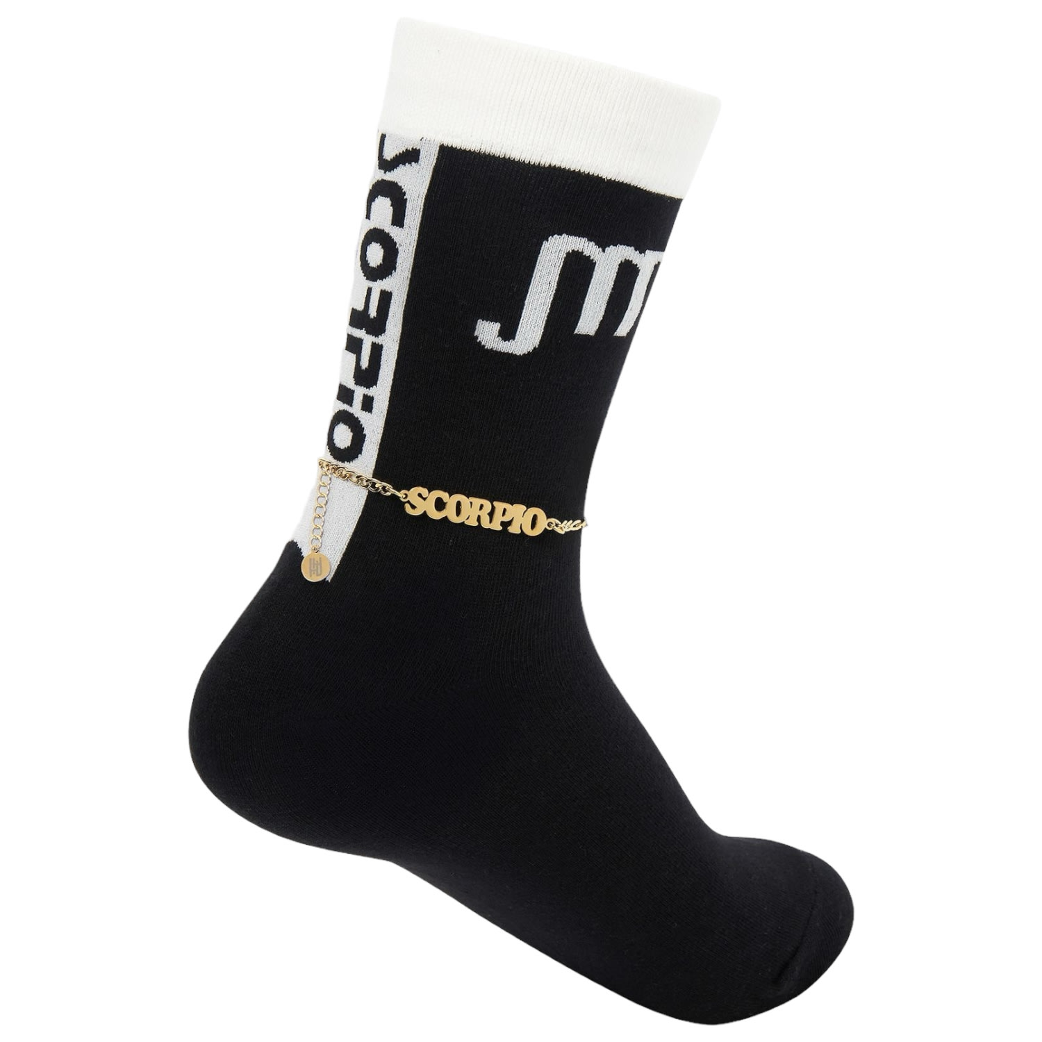 High Heel Jungle By Kathryn Eisman Women's Black Scorpio Sock And Anklet Set In Black