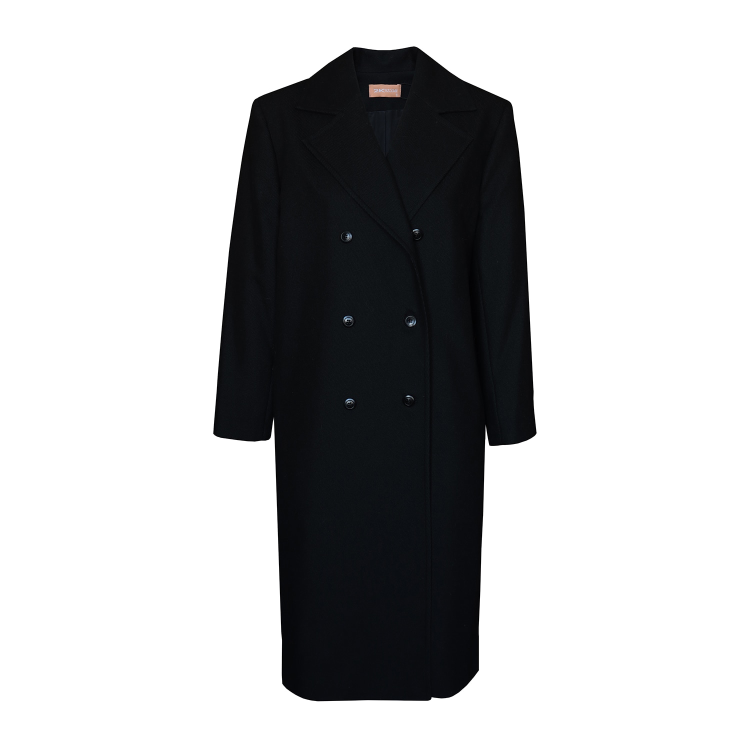 2kstyle Women's Evghenyi Structured Double-breasted Wool-blend Coat - Black In Black