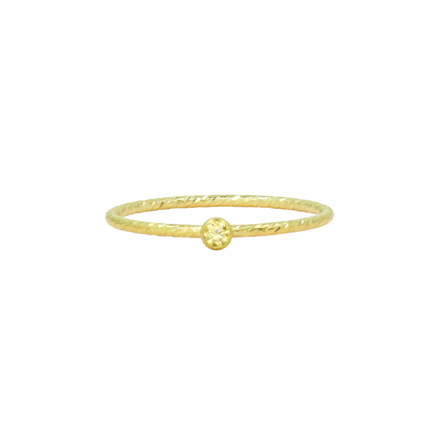 Women’s Gold Filled August Peridot Birthstone Stacking Ring Lucky Eleven