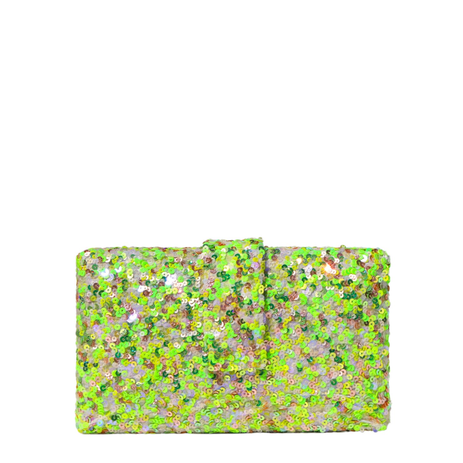 Women’s Silver / Green Lime Kitsch Clutch Simitri