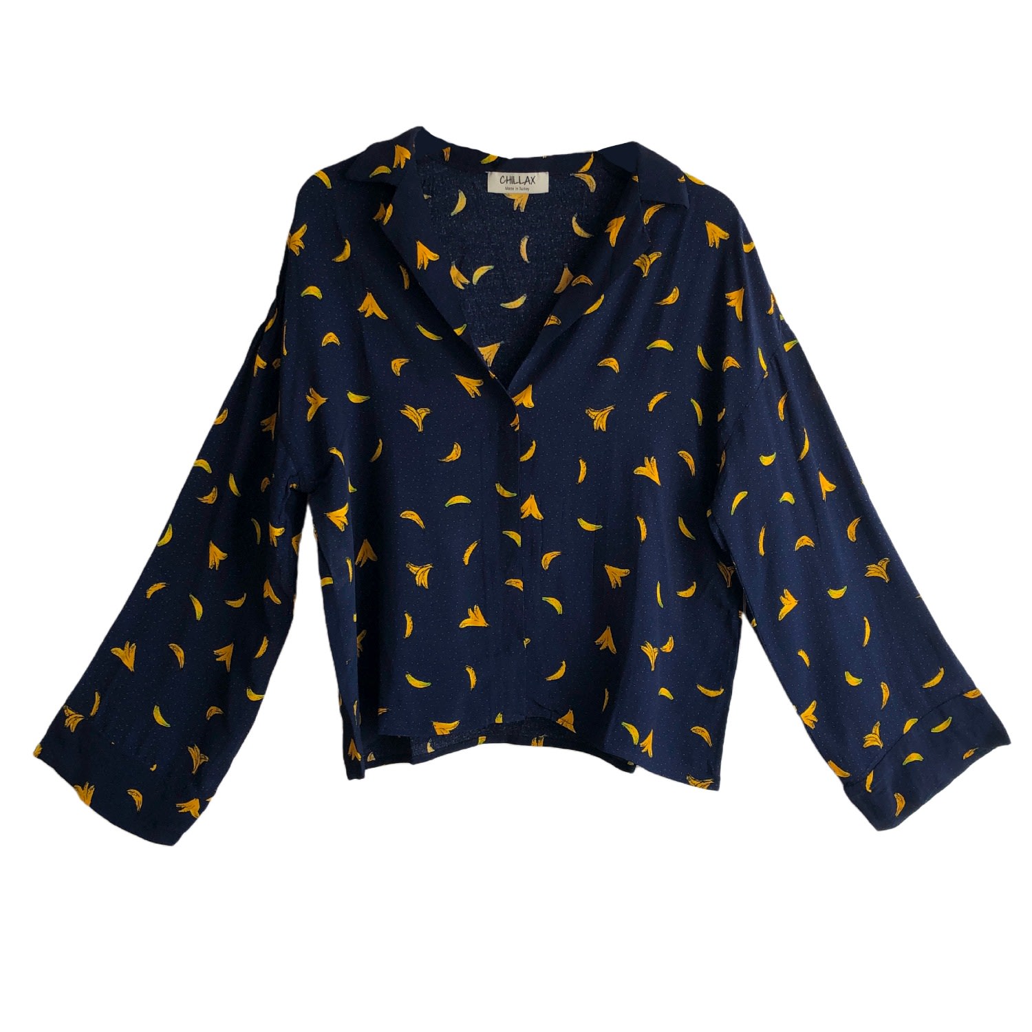 Women’s Blue Relax Banana Navy Shirt S/M Chillax