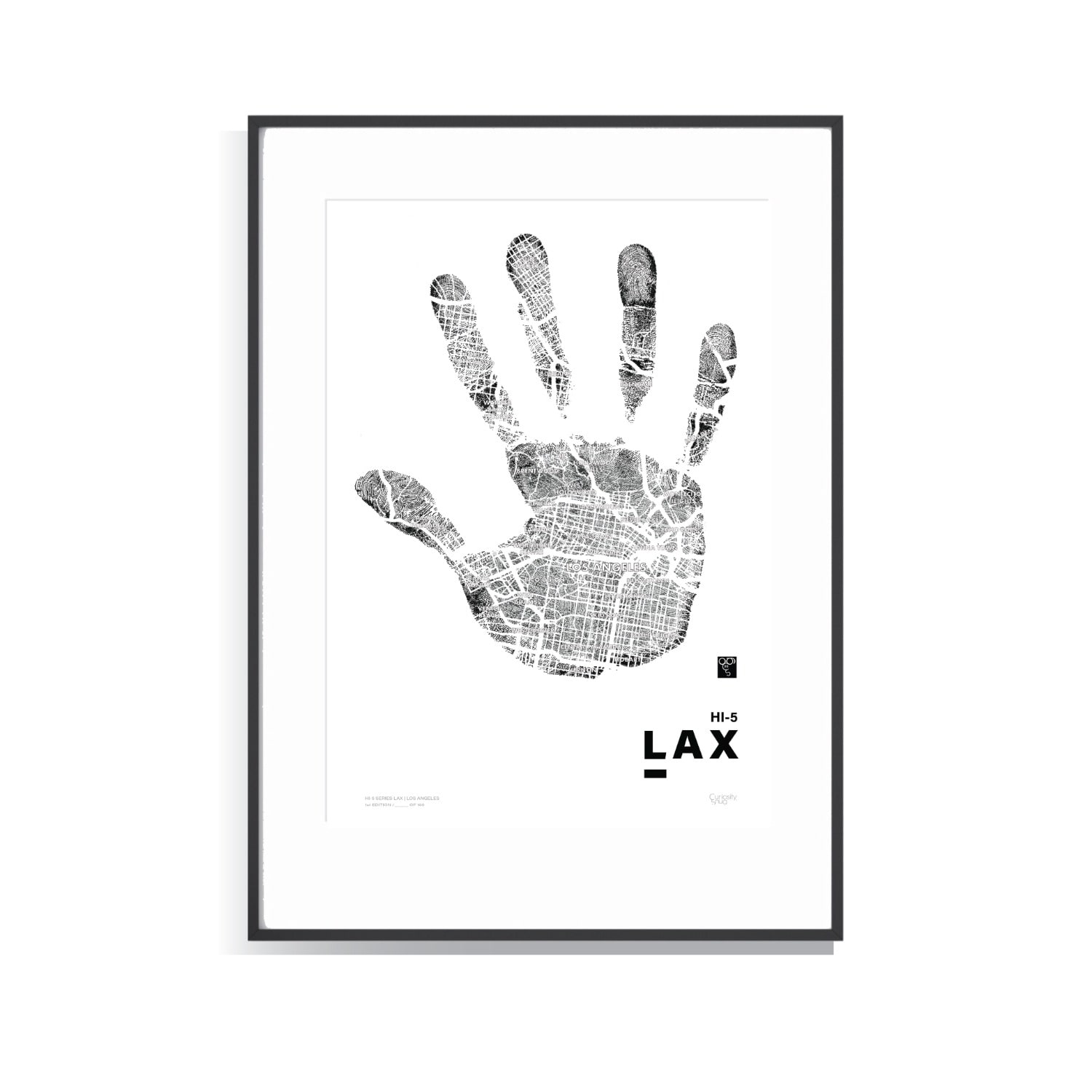 Curiosity Snug Black Hi-five Series Lax - Los Angeles - Limited Edition Print