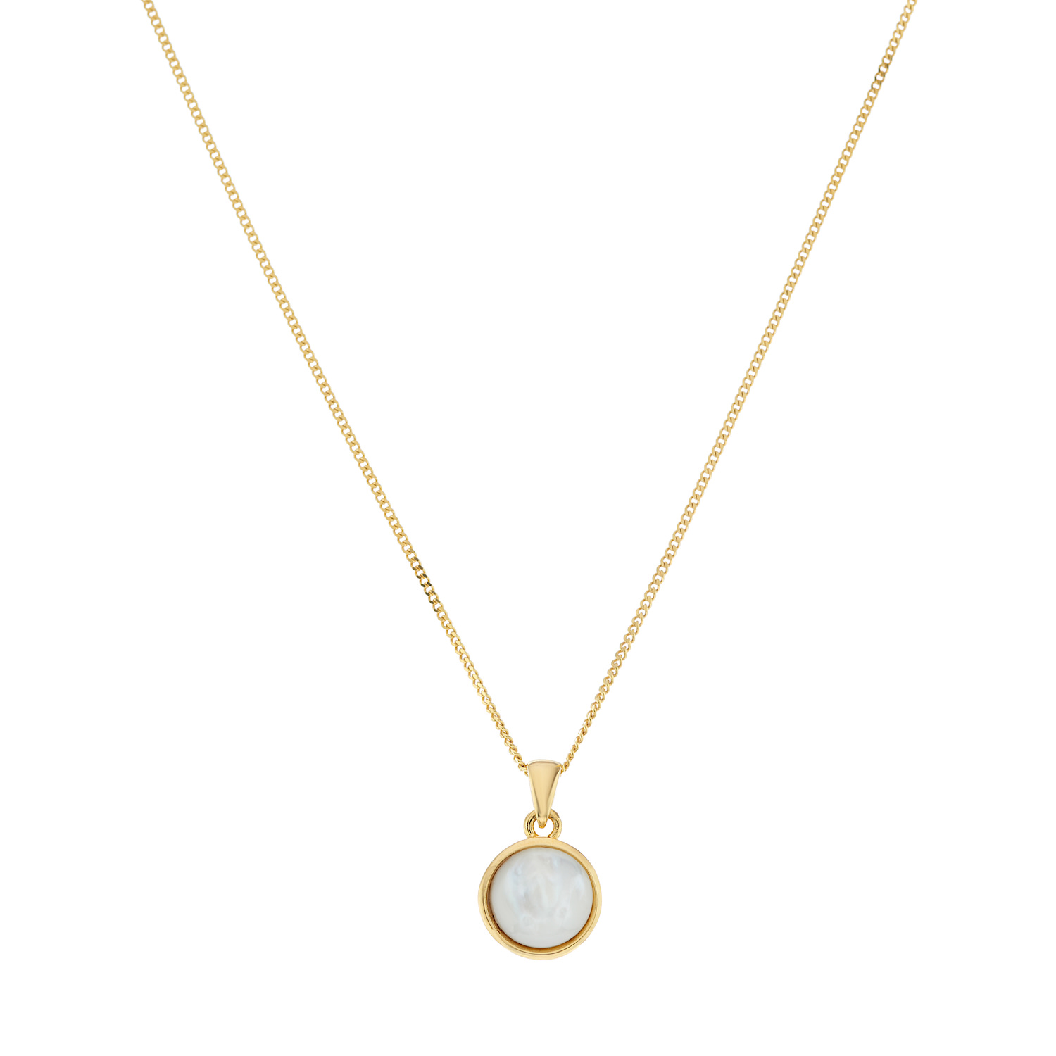 Auree Jewellery Women's Gold / White Aurora Mother Of Pearl & Gold Vermeil Necklace