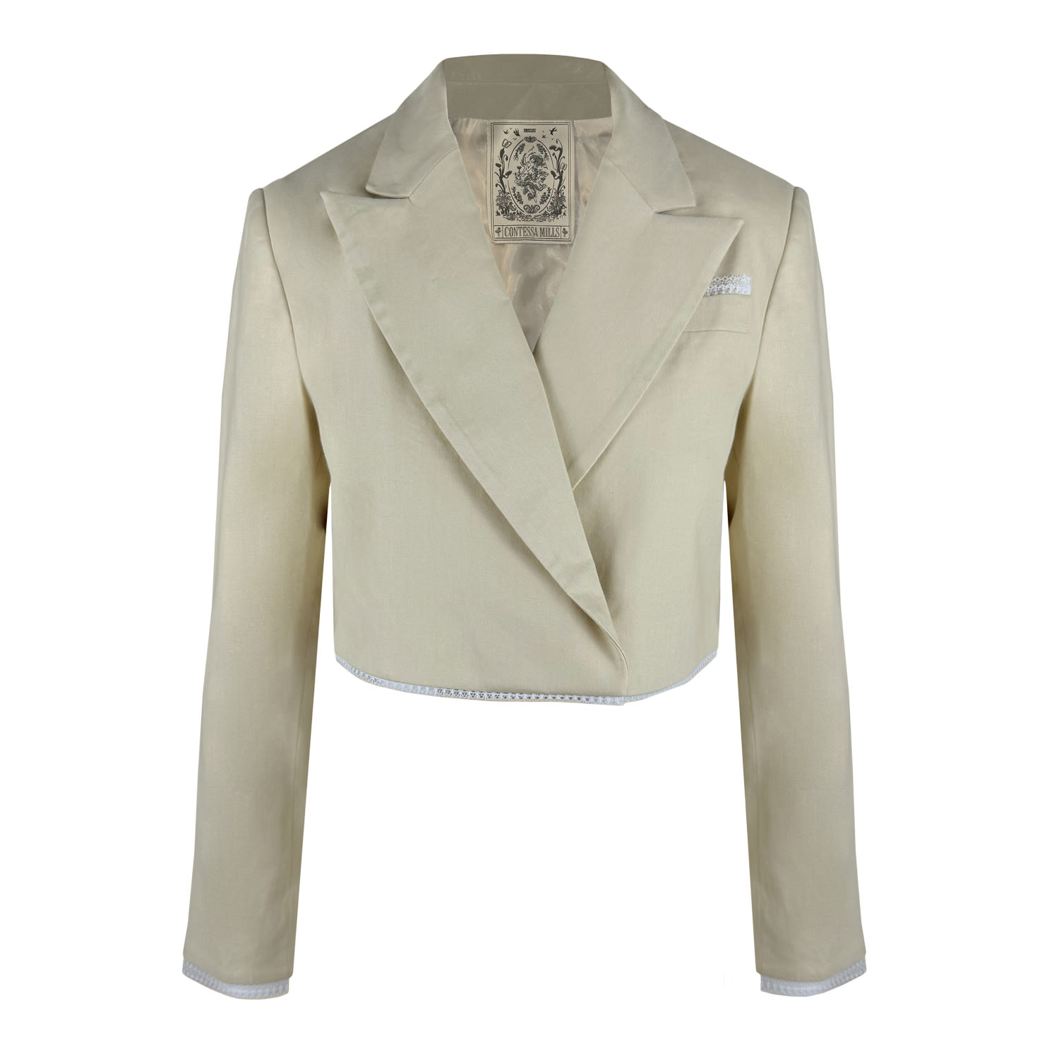 Contessa Mills Women's Neutrals Morgaine Linen Blazer In Beige In Beige