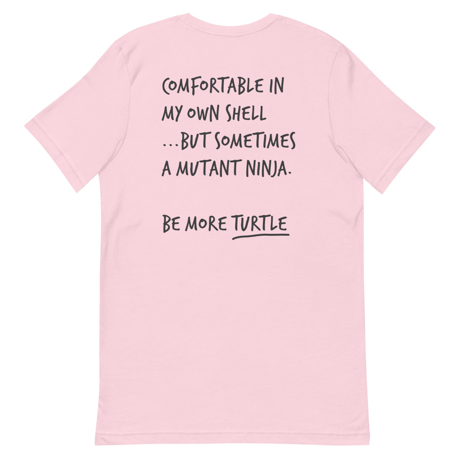 Anchor & Crew Soft Pink Think Ocean Turtle Aspirations Cotton Embroidered T-shirt - Women In Pink