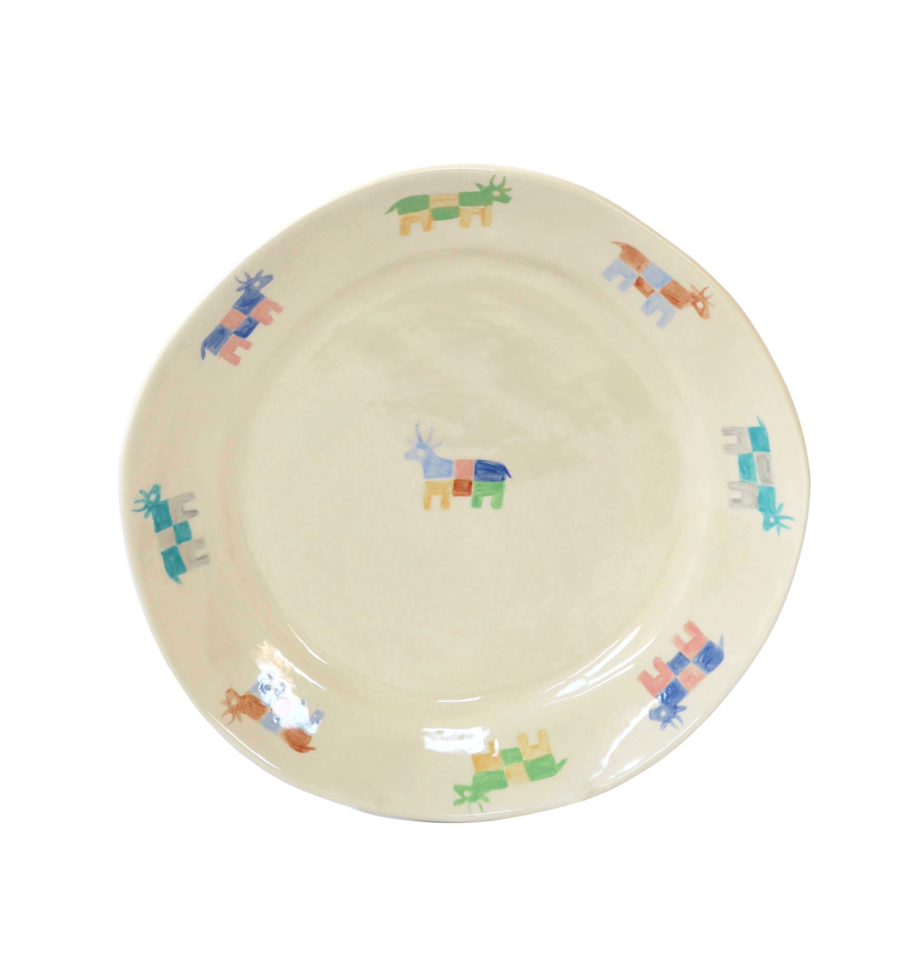 Moo Hand Painted Cows Plate Rosanna Corfe