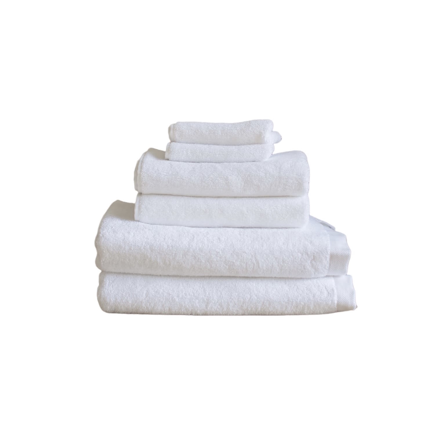 White Organic Cotton Towels Sets - Cloud One Size Droplet Home Goods