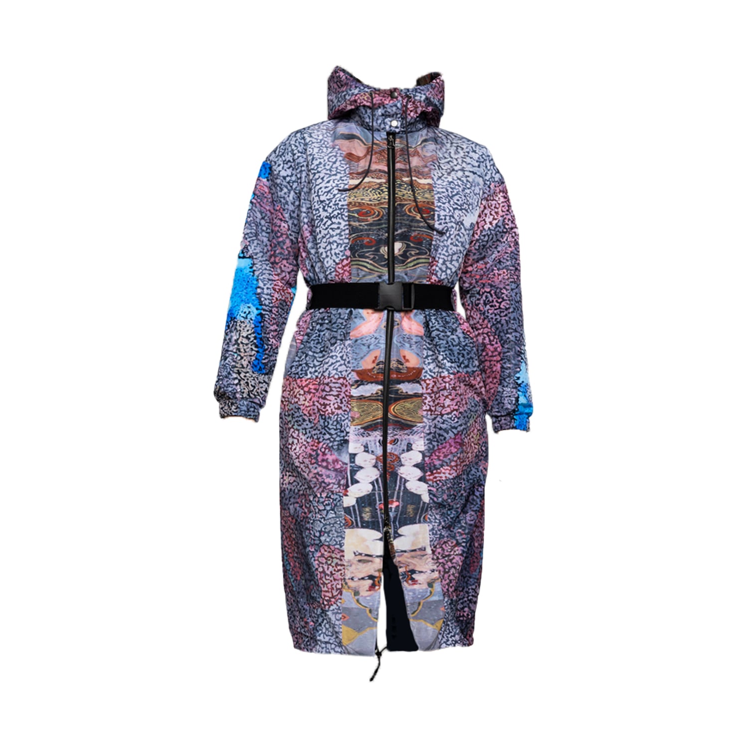 Women’s Tara Printed Hooded Coat Medium Artista