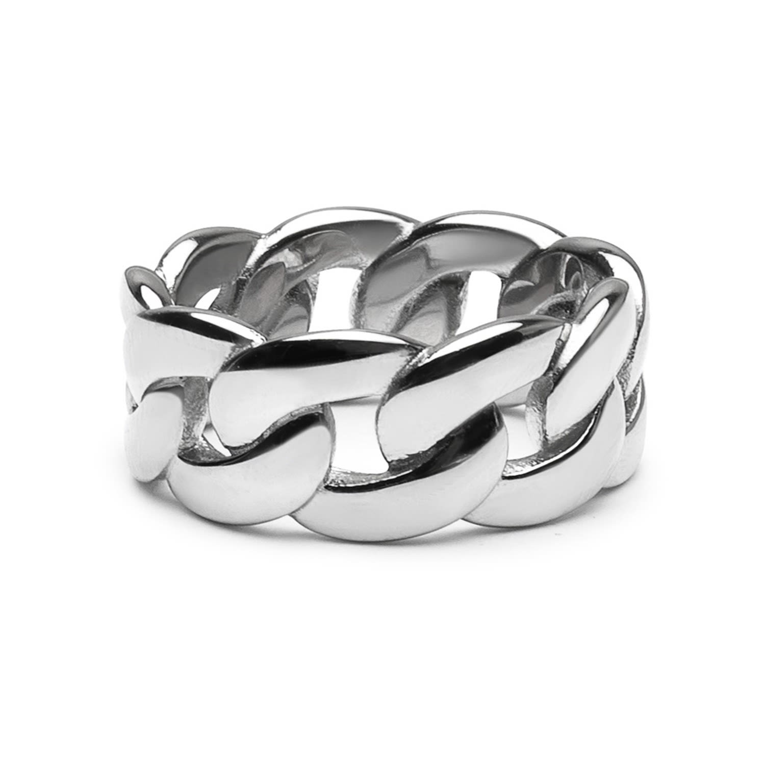 Men’s Silver Chain Ring Nialaya