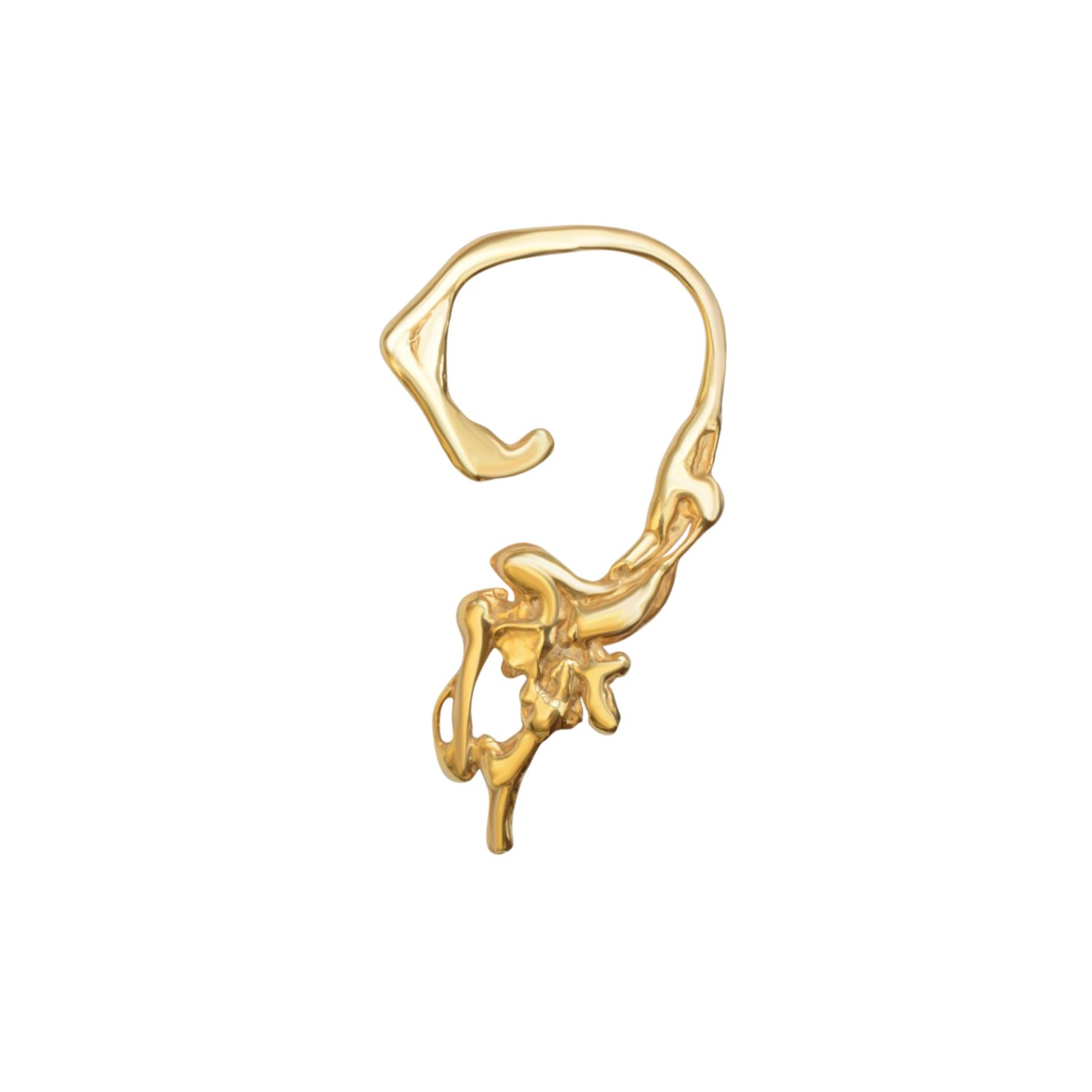 Iskra Women's Liquefy Mono Earring In Gold - Right