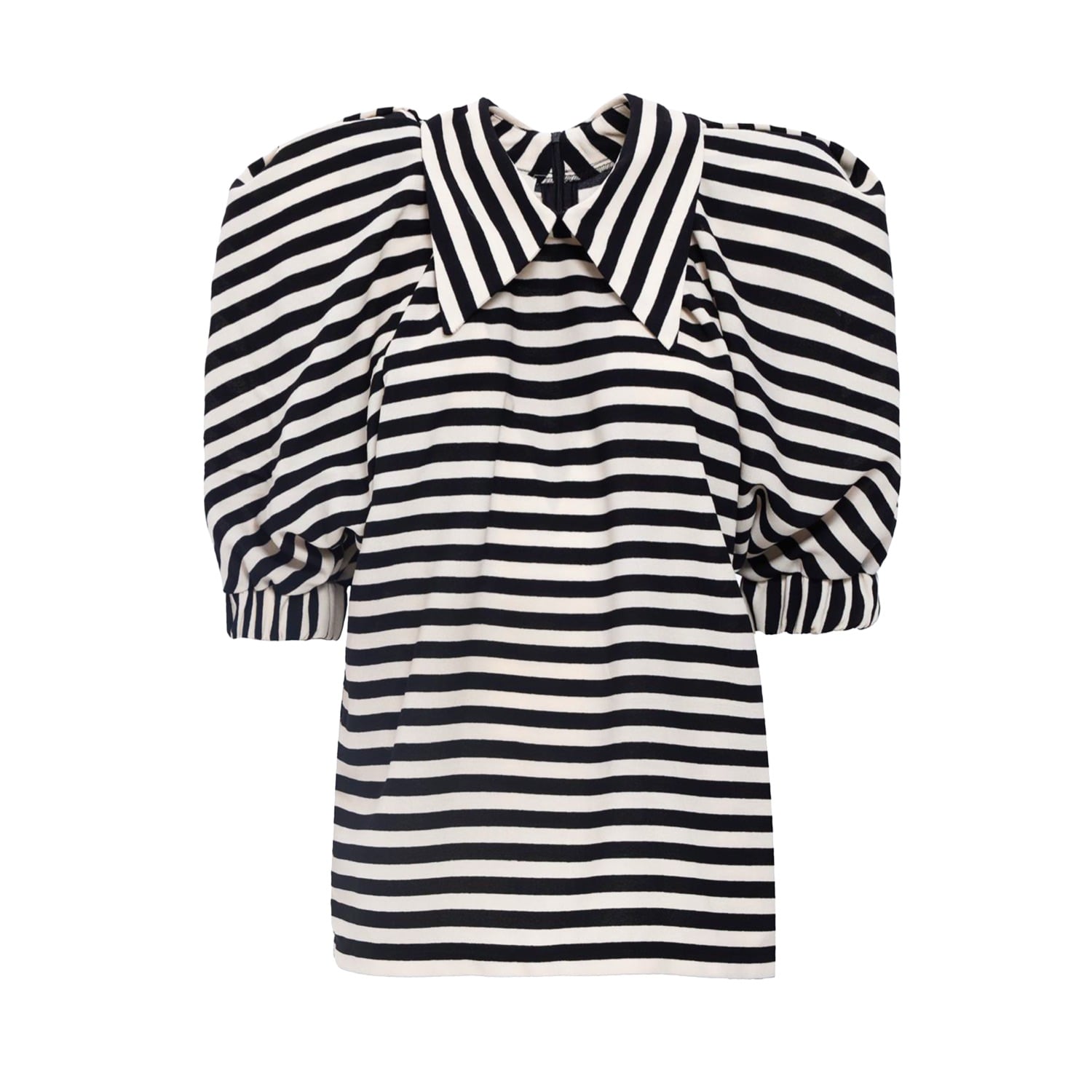Julia Allert Women's Black / White Designer Blouse With Black White Stripes In Black