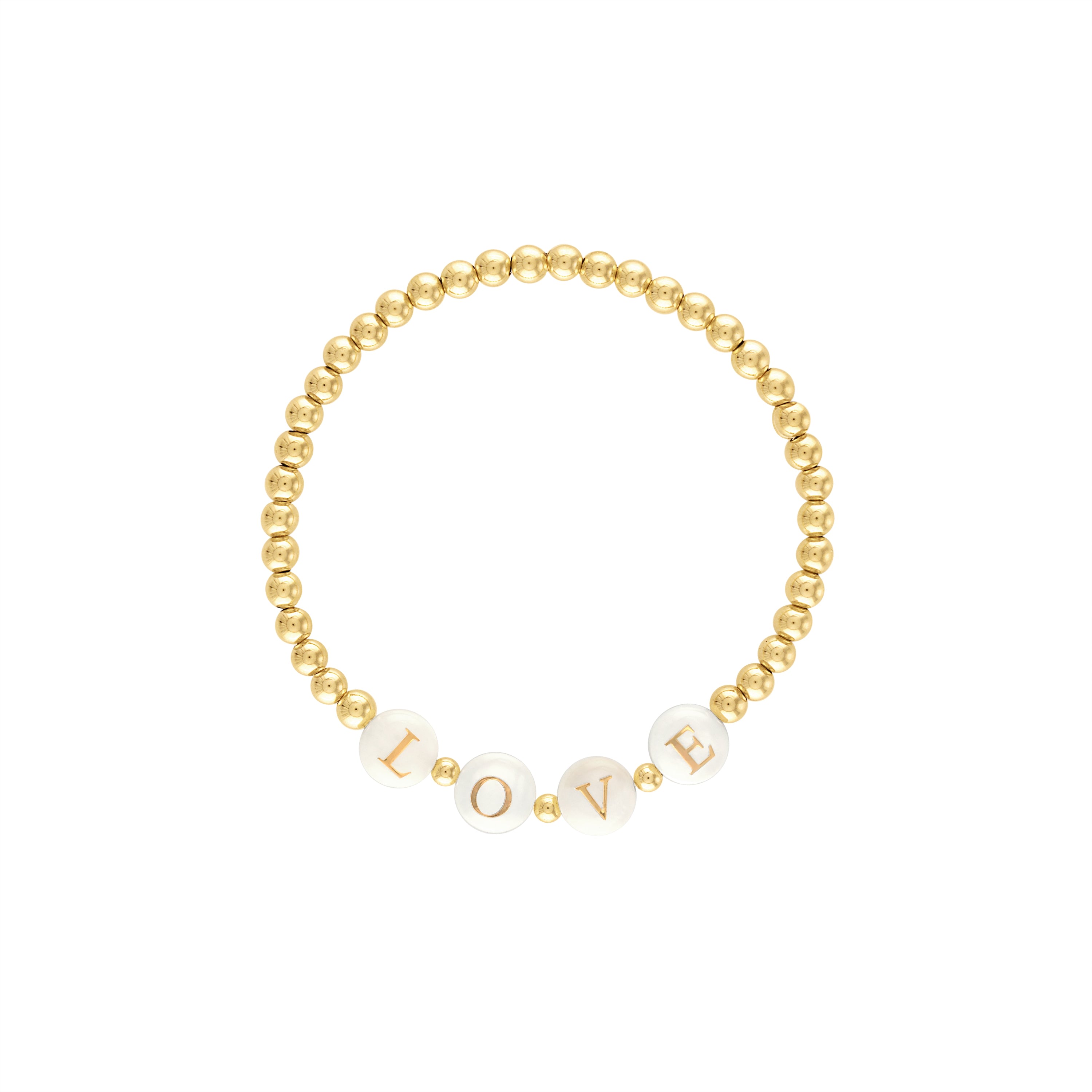Olivia Le Women's Love Pearl Gold Beaded Bracelet