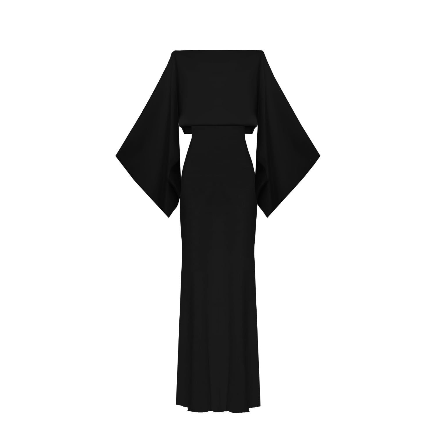 Lily Phellera Women's Raya Kimono Dress In Midnight Black In Black