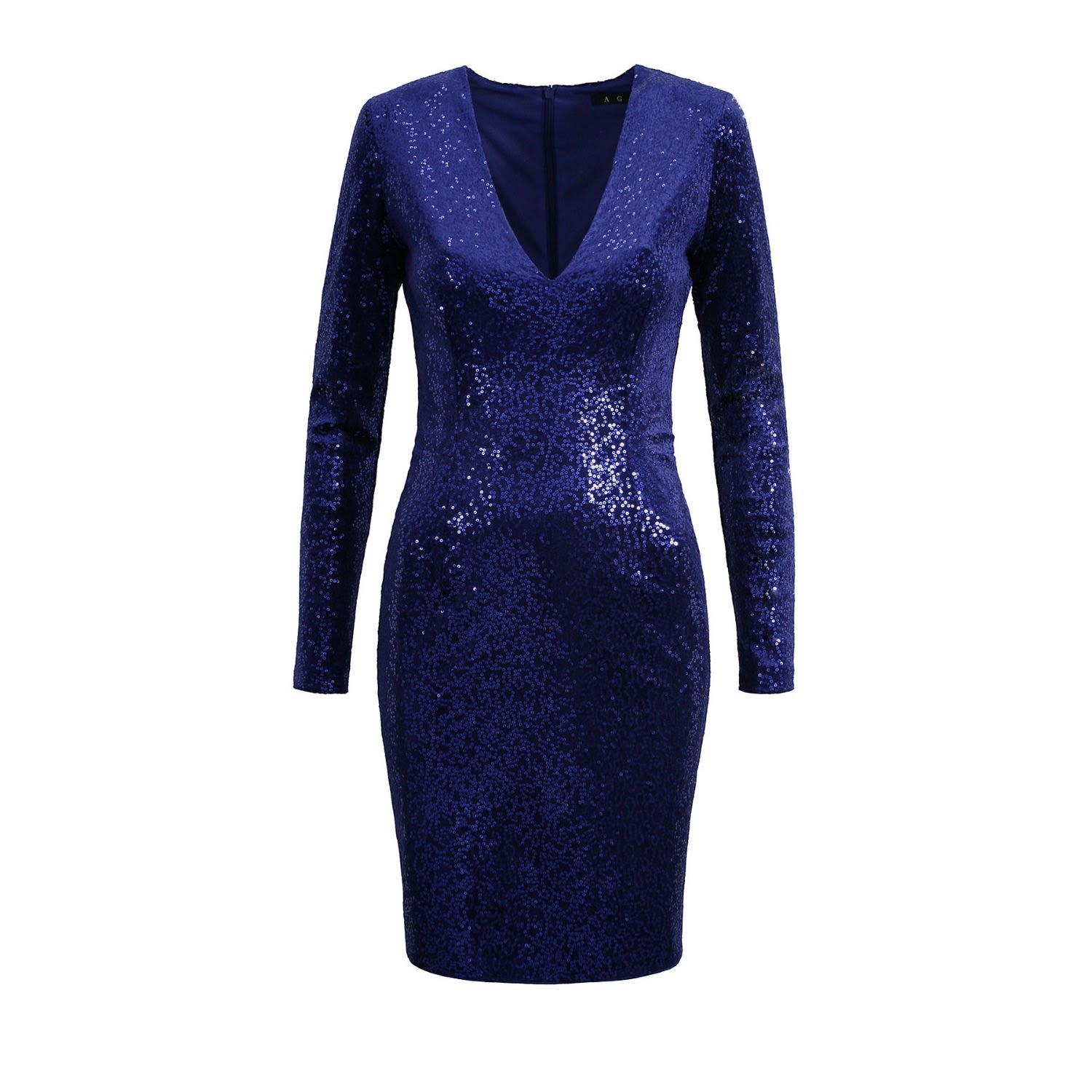 Women’s Blue Albertine Cobalt Sequine Mini Bodycon Dress Extra Small Vikiglow