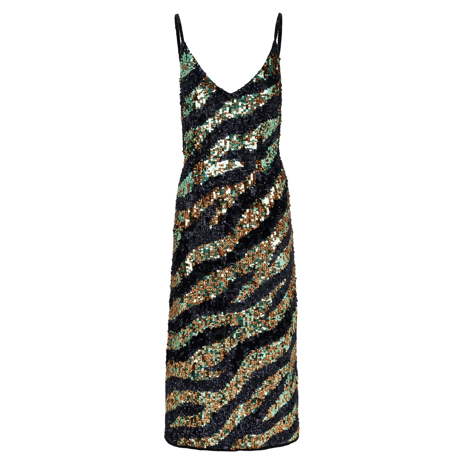 Women’s Indra Dress In Animal Sequin Small Raevynn