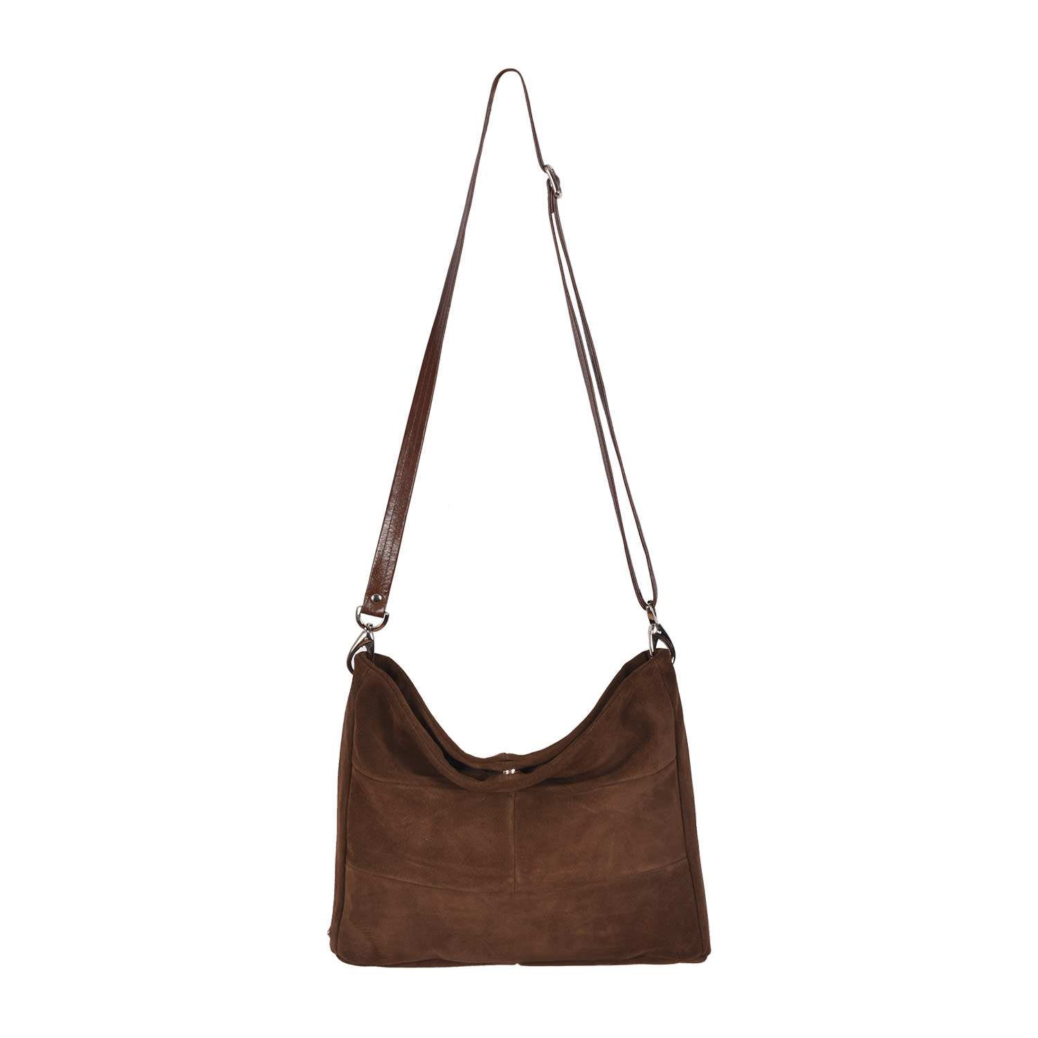 Owen Barry Women's Brown Suede Crossbody Bag Chocolate Marizion In Brown