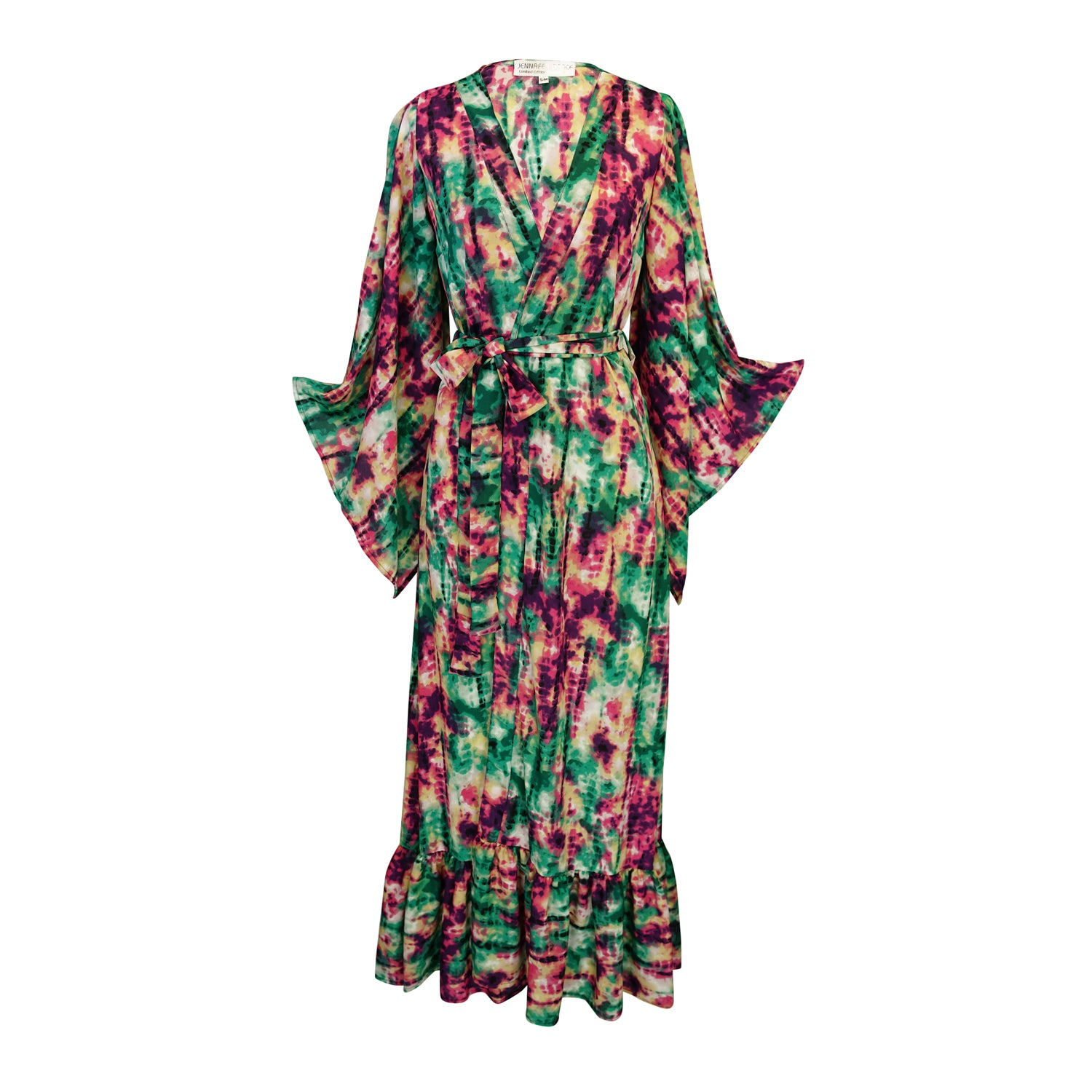 Jennafer Grace Women's Janys Scarf Sleeve Kimono In Cosmic Crush Tiedye