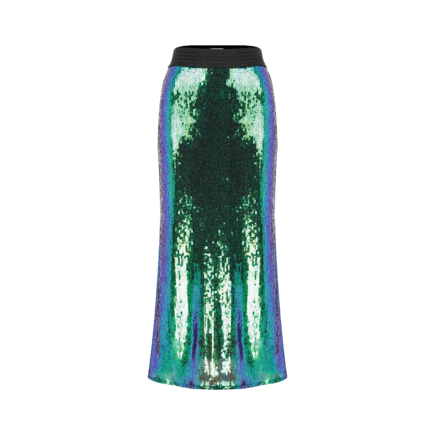 Nazli Ceren Joelle Sequin Maxi Skirt In Océan Bleu