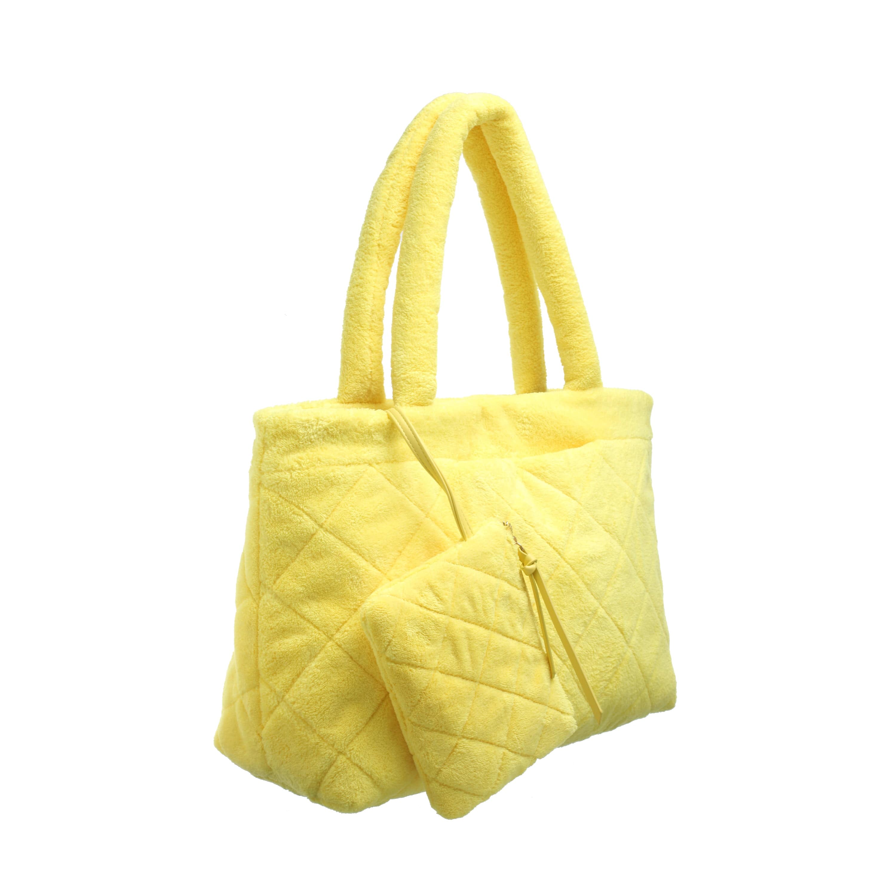 Women's Yellow / Orange Piscine Terry Cloth Tote - Yellow Terry | One Size | Jelavu