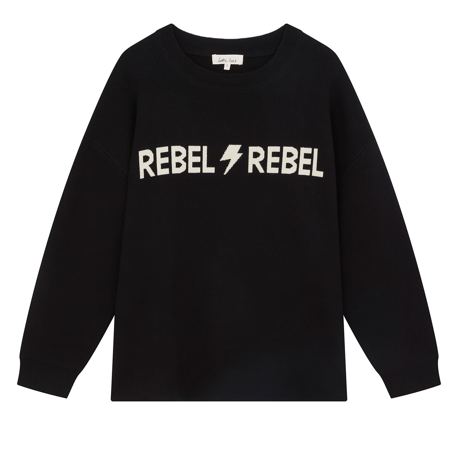 Little Lies Women's Black Rebel Rebel Knit Jumper