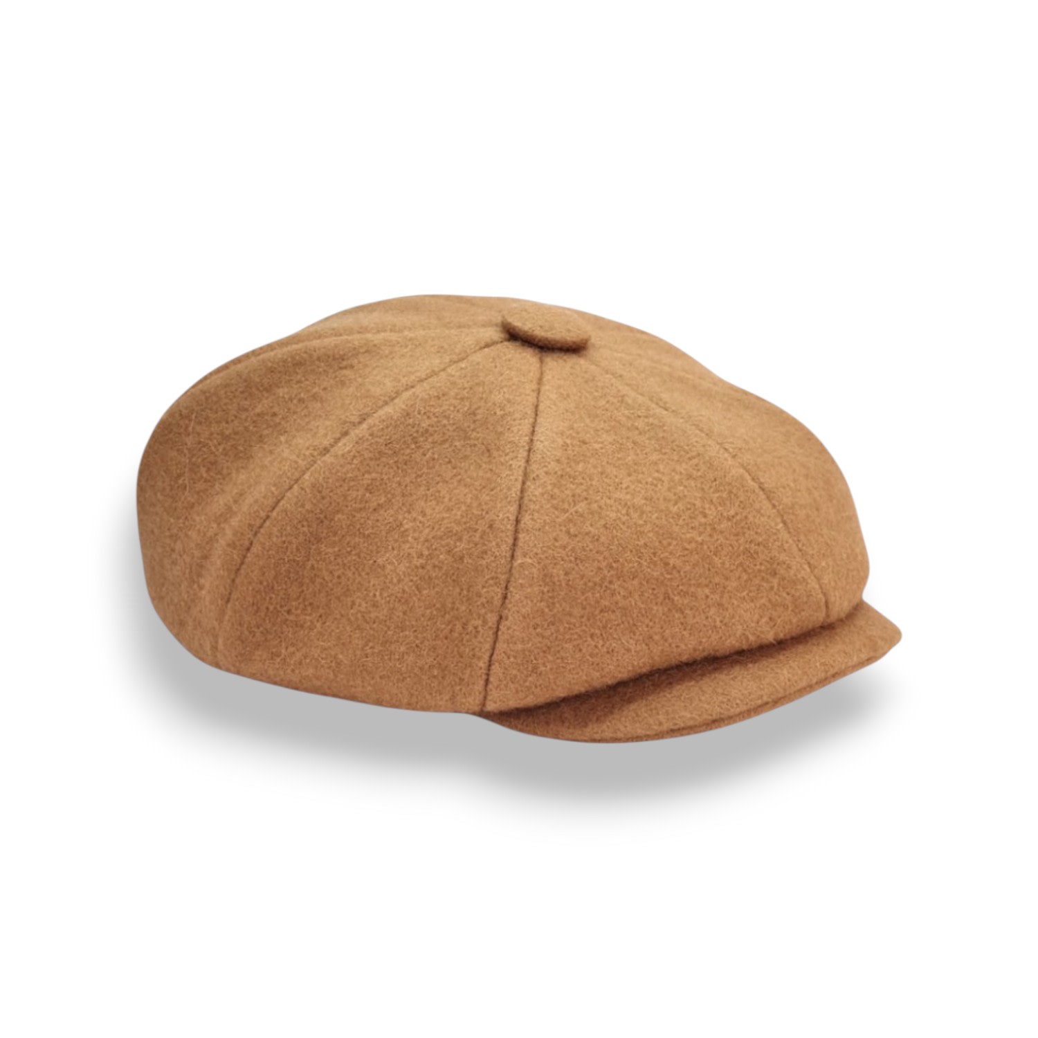 Mister Miller - Master Hatter Men's Neutrals Riley's Blonde Bakerboy Cap In Camel Melton Wool In Sand
