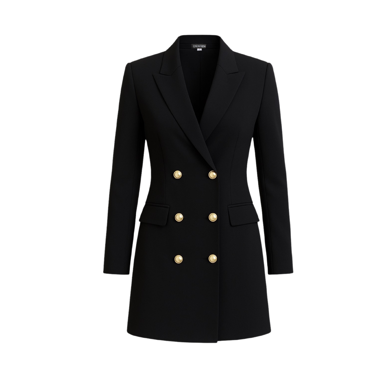 Women's Gold Adorned Double Breasted Blazer Dress | UNUM DIEM | Wolf &  Badger