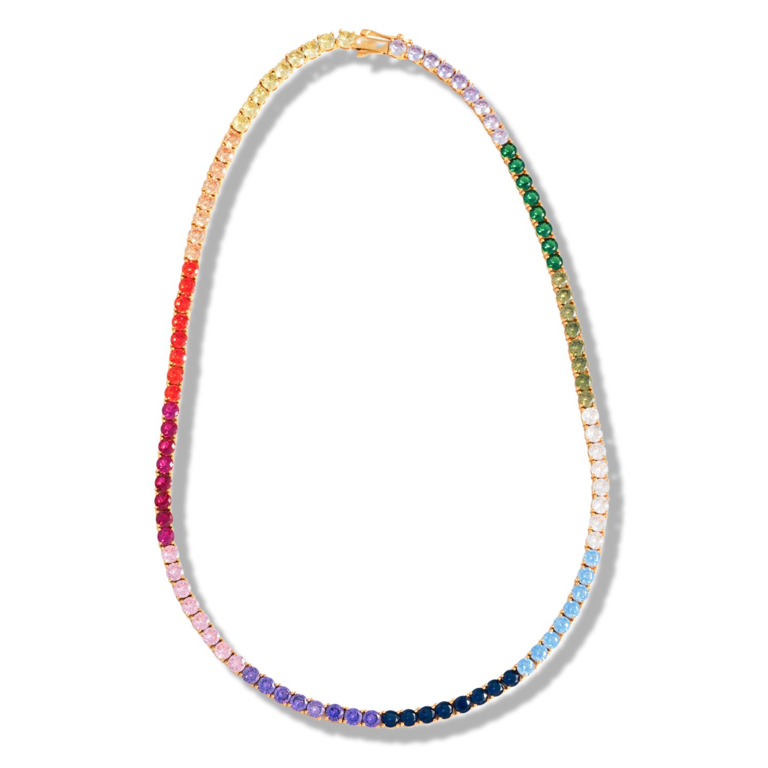 Mademoiselle Jules Women's Gold Over The Rainbow Necklace