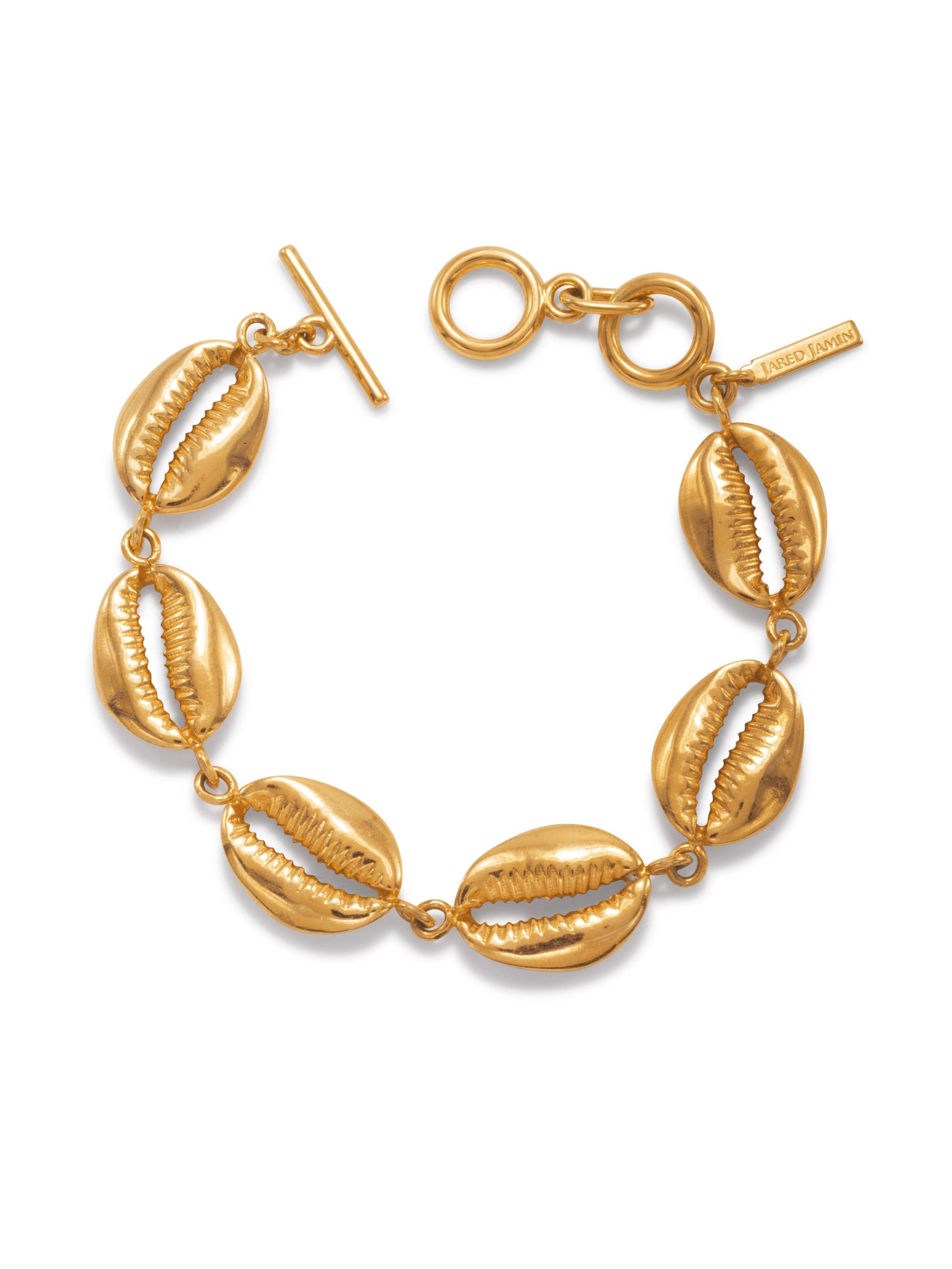 Jaredjamin Women's Gold Bel Mare Cowrie Seashell Bracelet