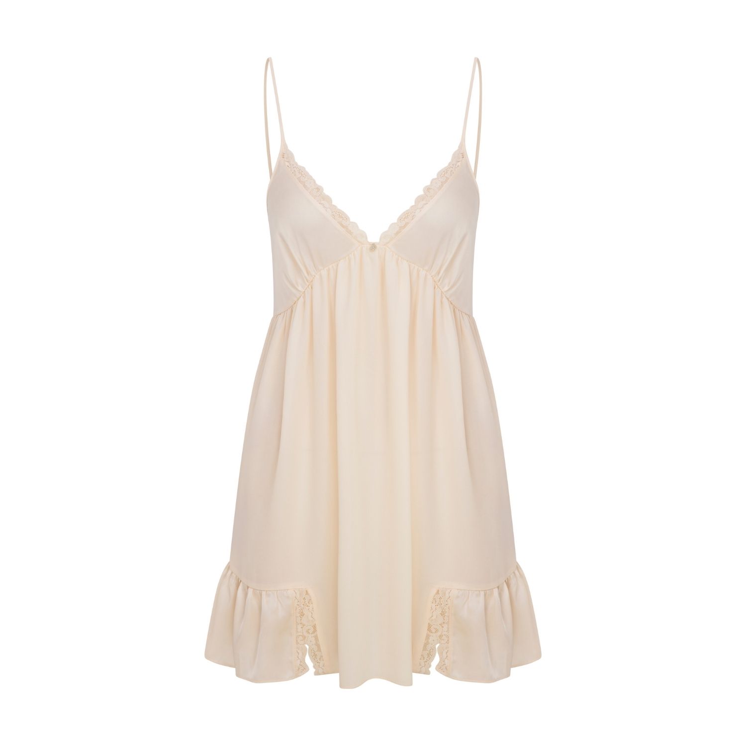 House Of Silk Women's White Audrey Babydoll Champagne In Neutral