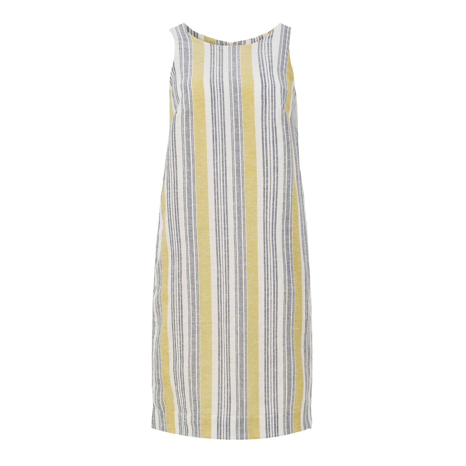 Conquista Women's Sunshine Stripes Cotton-linen Dress In Orange