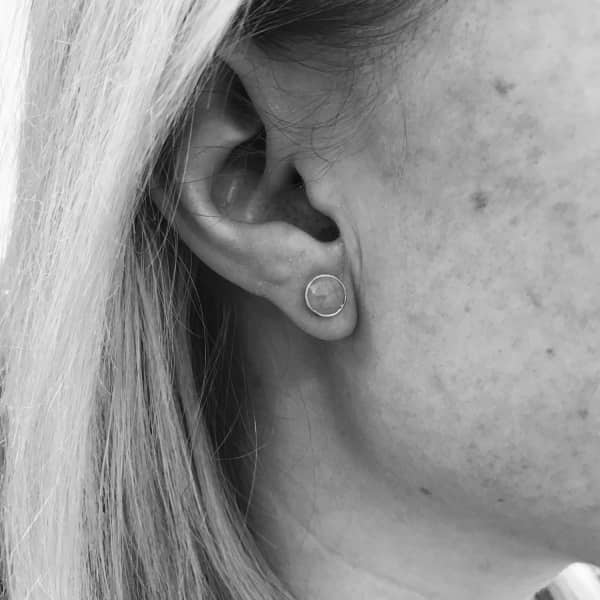 Auree Jewellery Savanne Gold Vermeil & Amazonite Stud Earrings