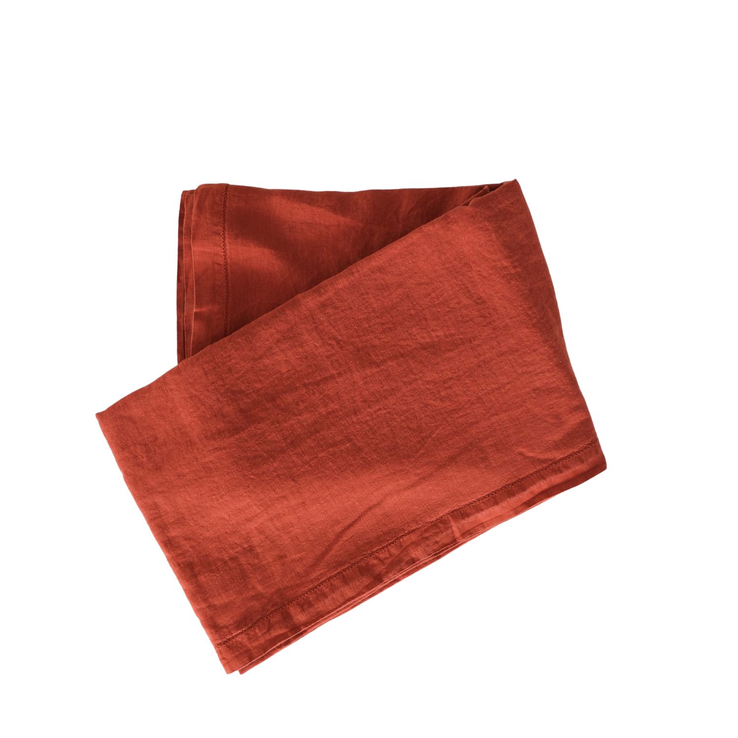 Urban Society Studio Red Ochre Linen Tablecloth In Red