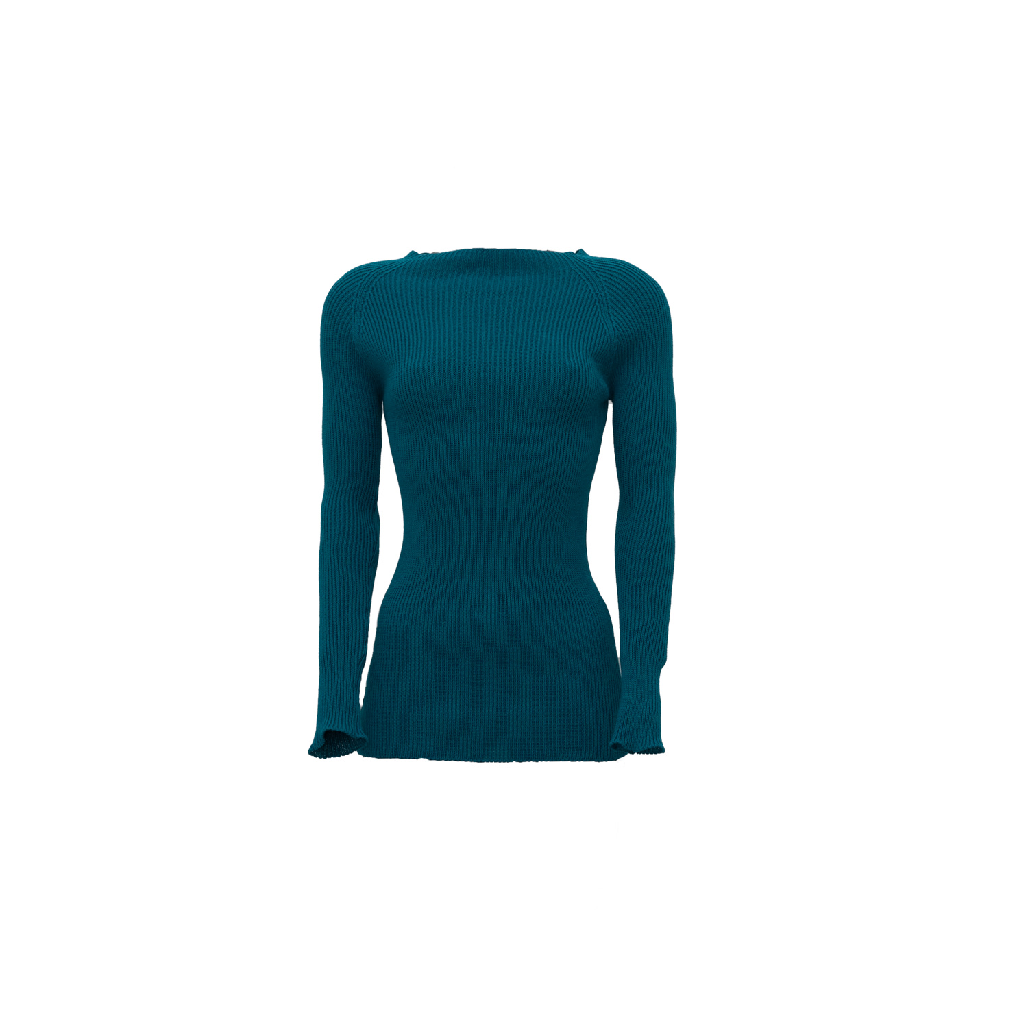 Süel Knitwear Women's Green / Blue Gabi Sweater Long Dark Turquoise In Green/blue
