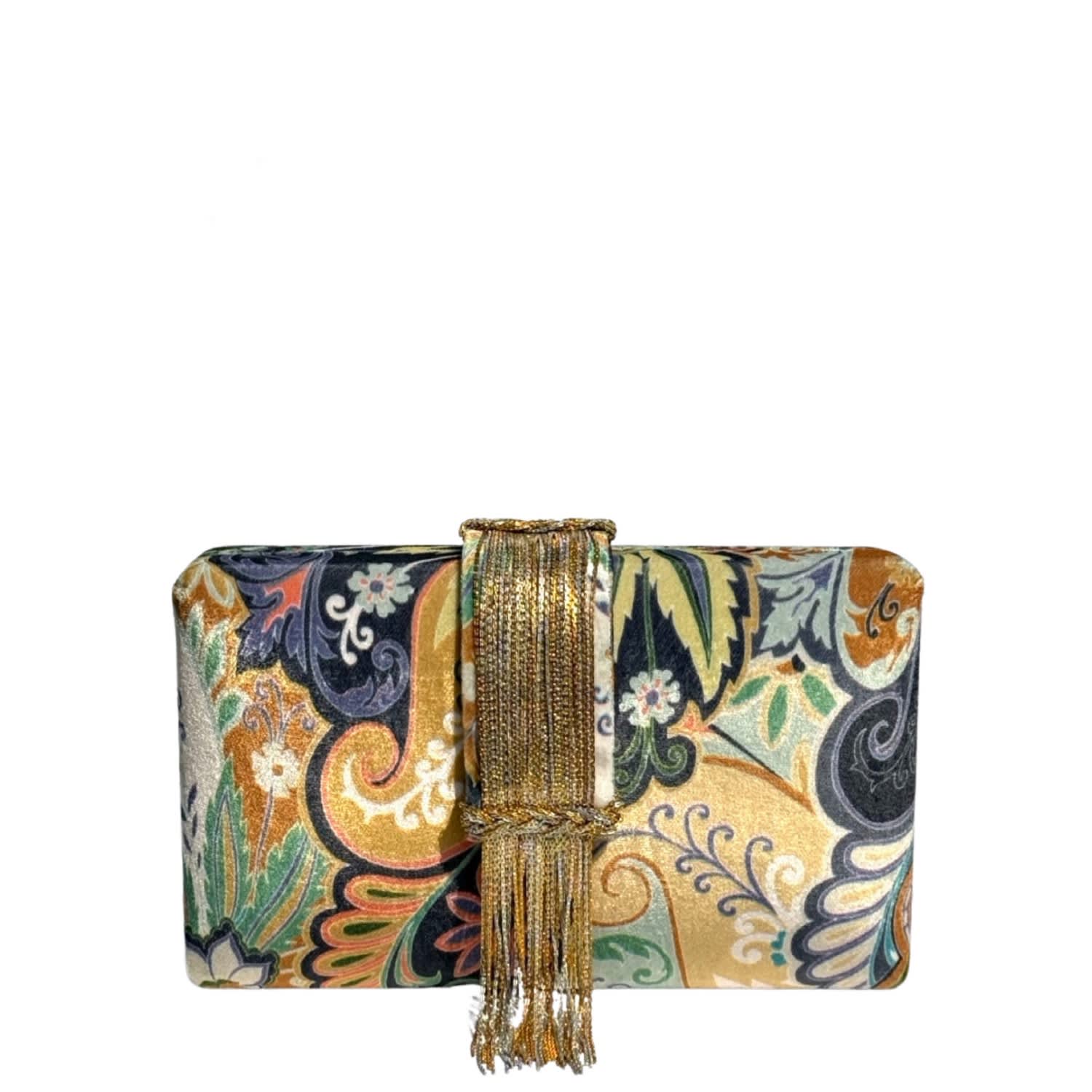 Simitri Women's Regal Fringe Clutch In Yellow