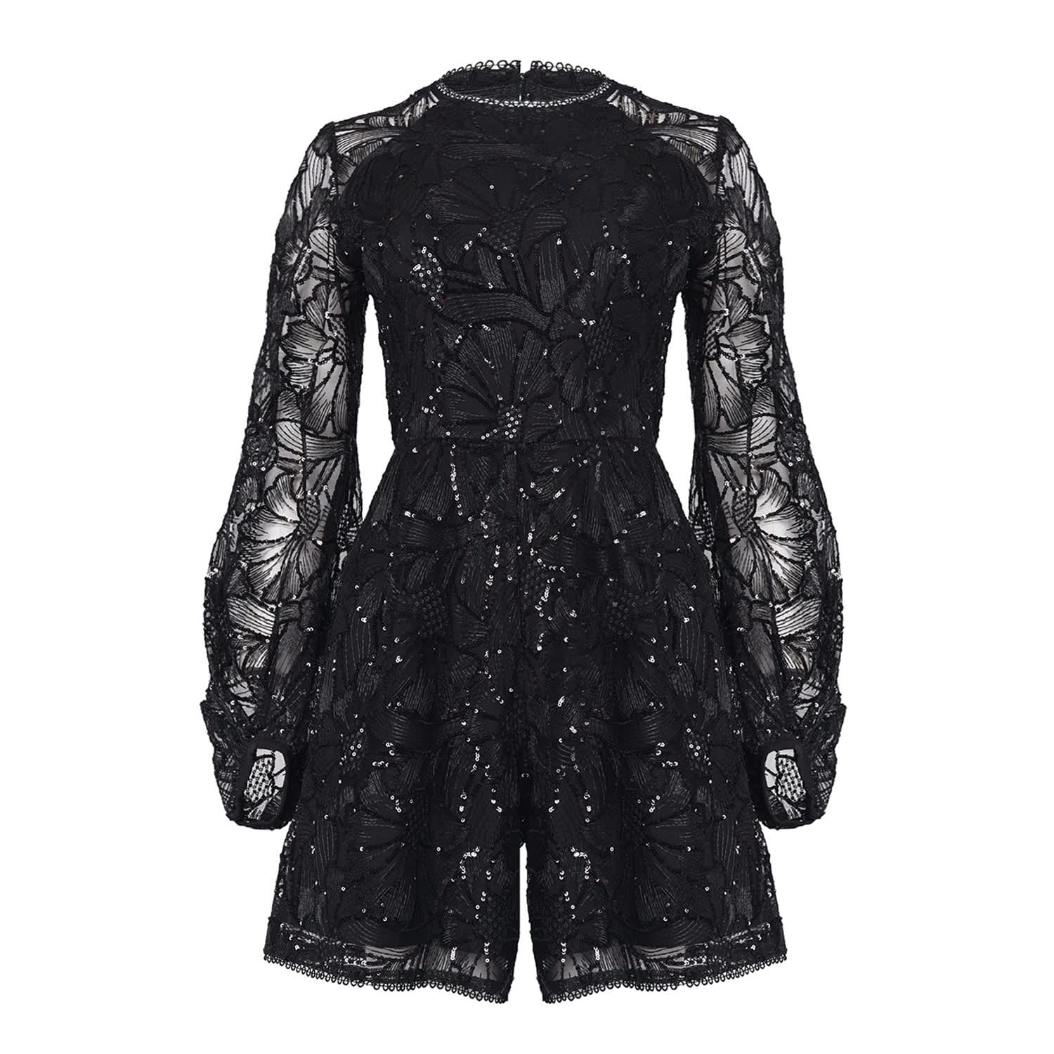 long sleeve sequin playsuit